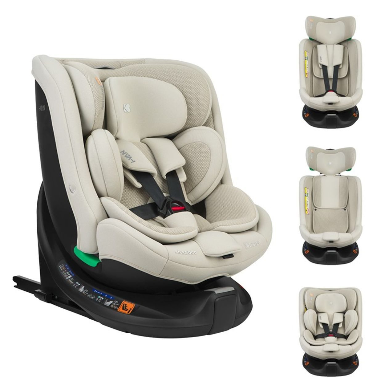 Kikkaboo Autokindersitz Kindersitz i-Van i-Size, ab: 0, bis: 12, (40-150cm) Isofix Gruppe 0+/1/2/3 Kopfstütze