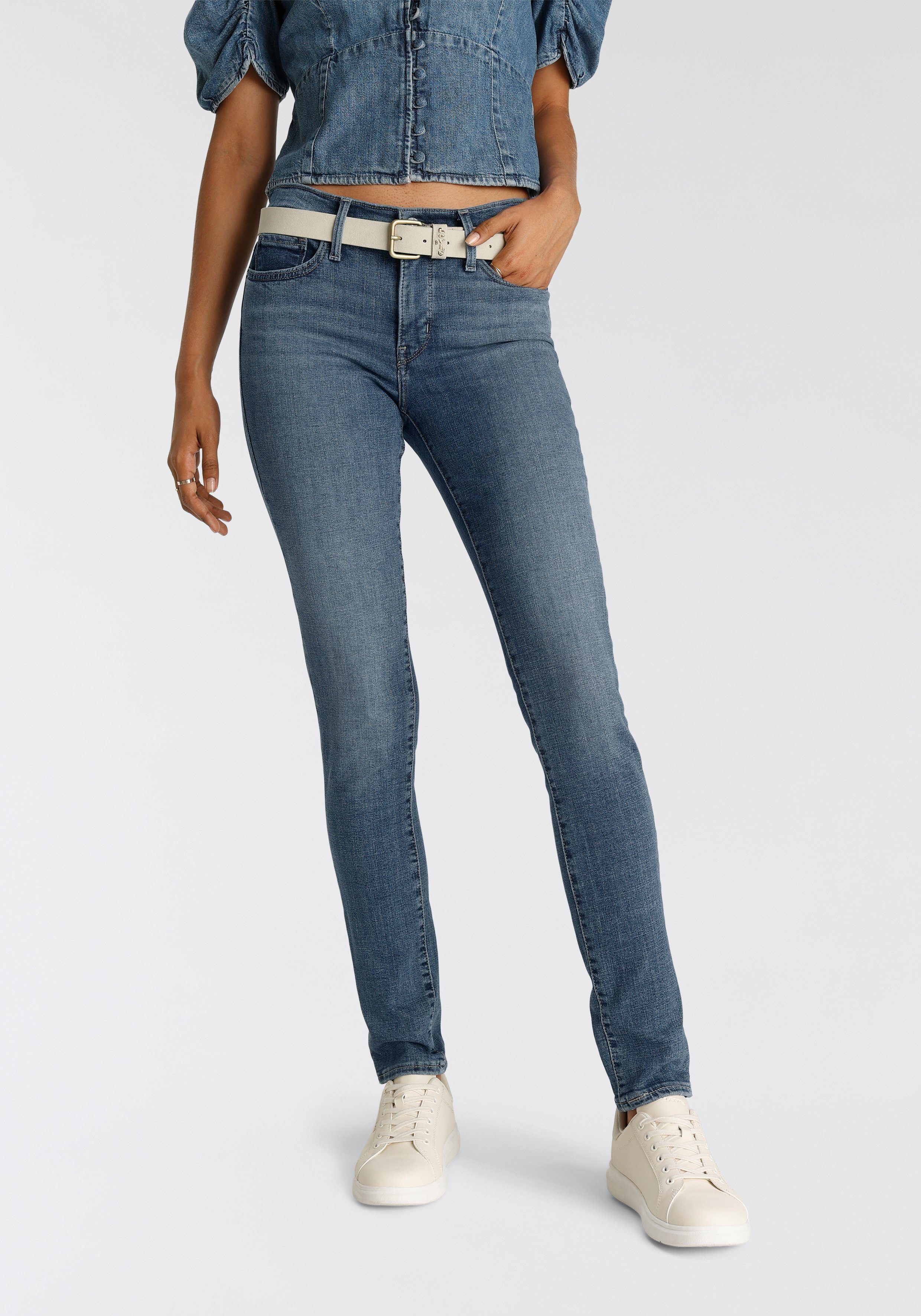 Levi's® Slim-fit-Jeans 311 Shaping Skinny mid-blue-denim 5-Pocket-Stil im