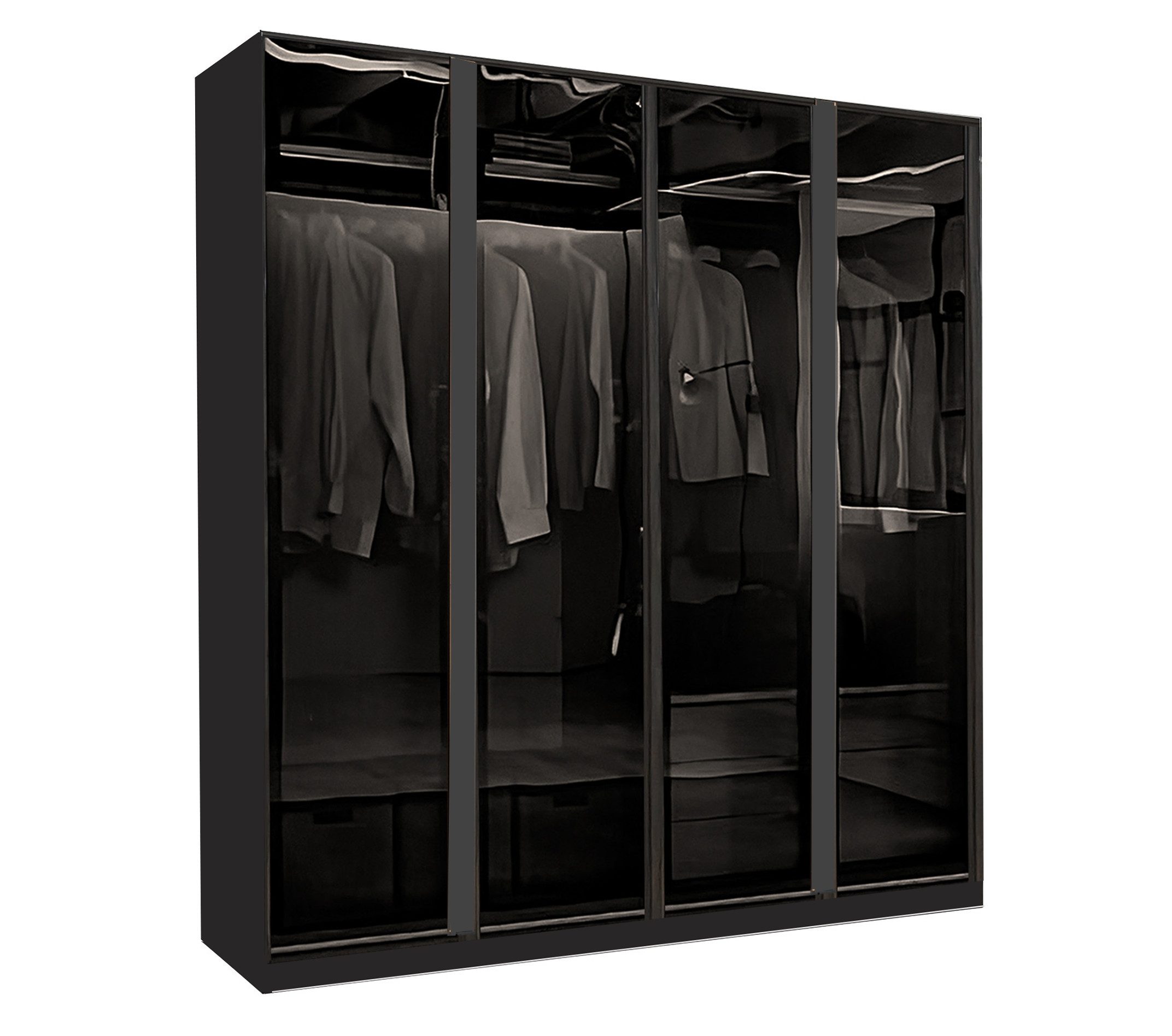 Palms-Store Kleiderschrank Drehtürenschrank Monaco⁺ mit hochwertigen Glasra günstig online kaufen