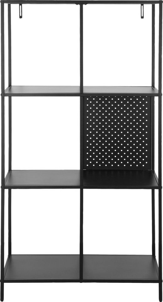 andas Standregal Ingstrup, Pulverbeschichtet aus Metall, Breite 75 cm, Höhe  144 cm