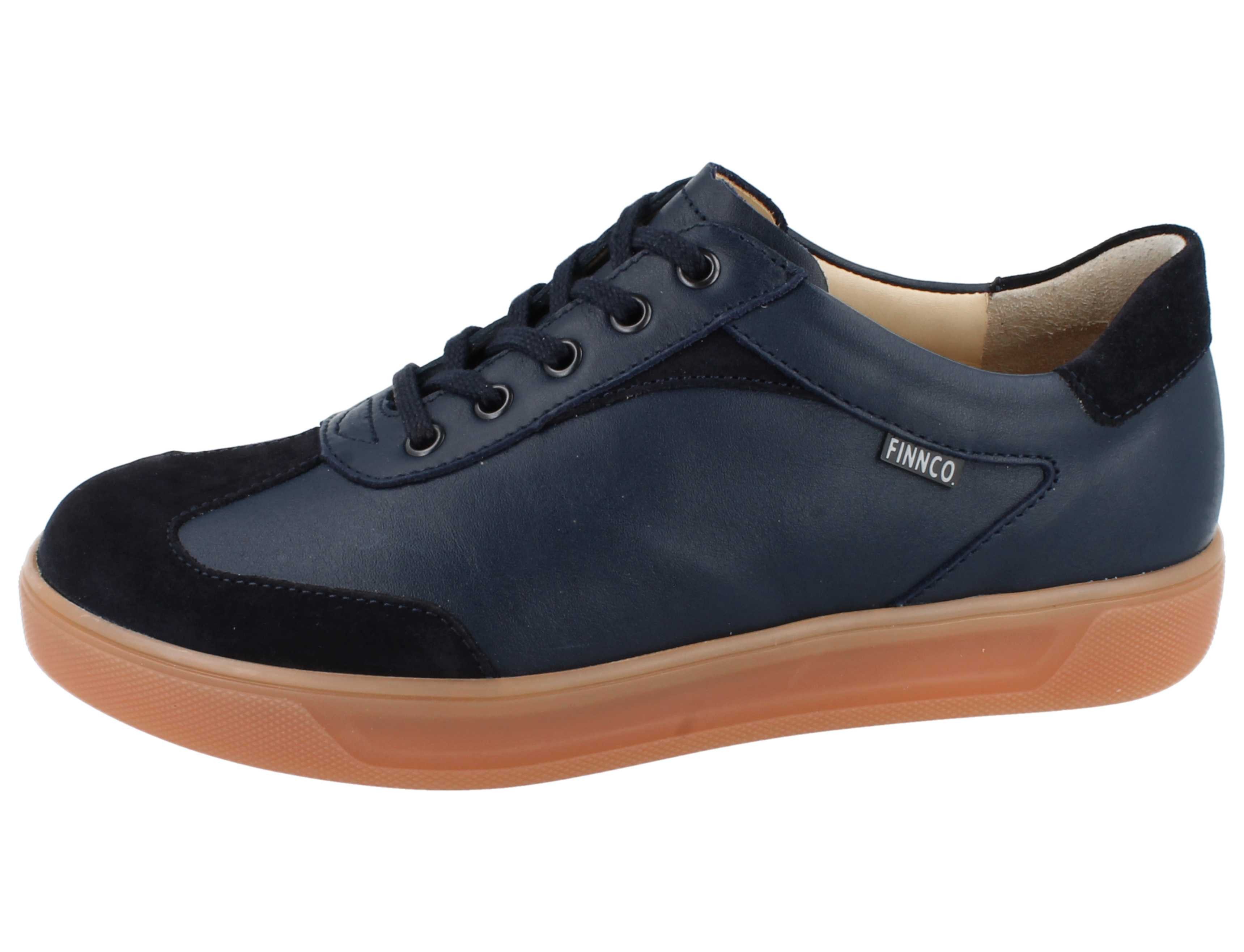 Finn Comfort FINN COMFORT FINNCO Interlagos Damen Halbschuhe navyblau Leder - Schnürschuh Wechselfußbett