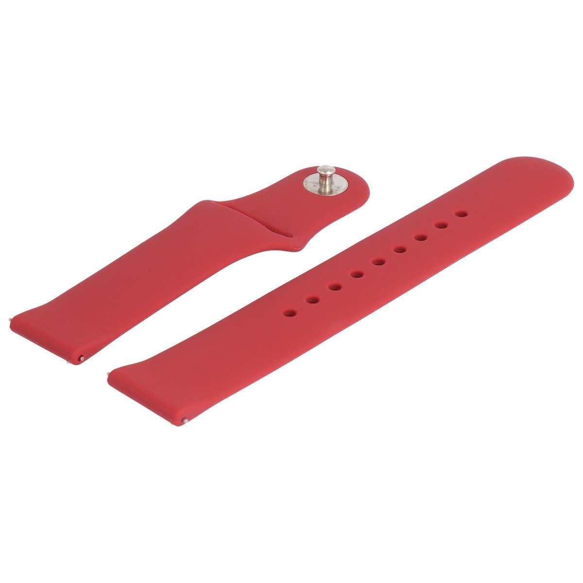 MARBURGER Uhrenarmband 20mm Silikon Fitness Smartwatch XL Extra Lang Rot
