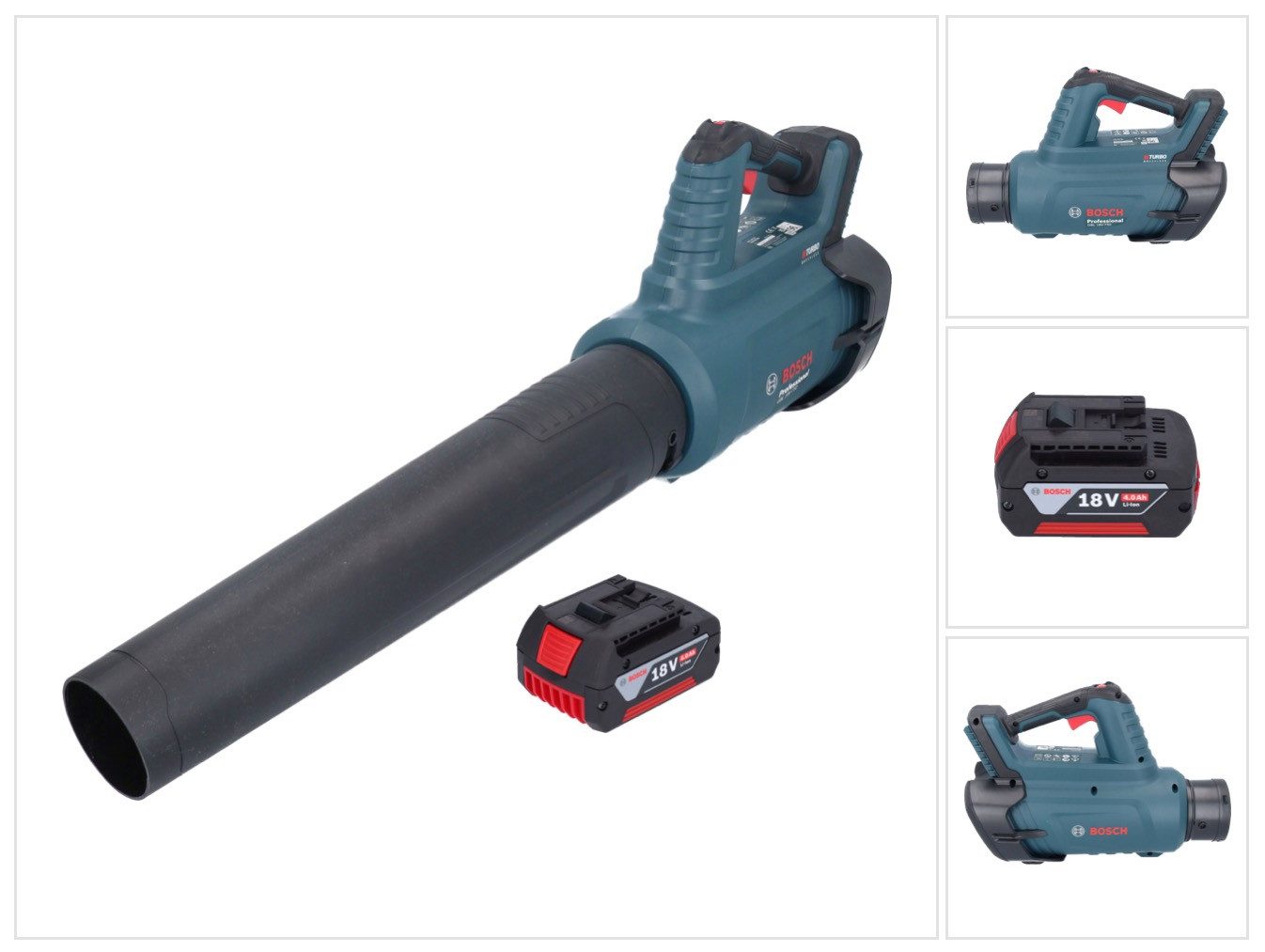Bosch Professional Akku-Laubbläser GBL 18V-750 Professional Akku Gebläse 18 V BITURBO Brushless + 1x