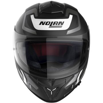 NOLAN Motorradhelm Nolan N80-8 Ally N-Com Matt Schwarz / Weiß Integralhelm S