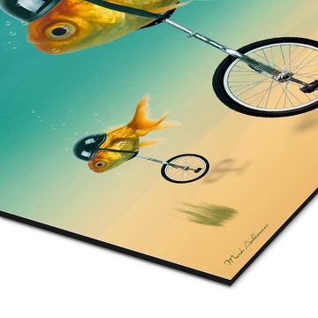 Posterlounge Alu-Dibond-Druck Mark Ashkenazi, Goldfische, Kinderzimmer Malerei