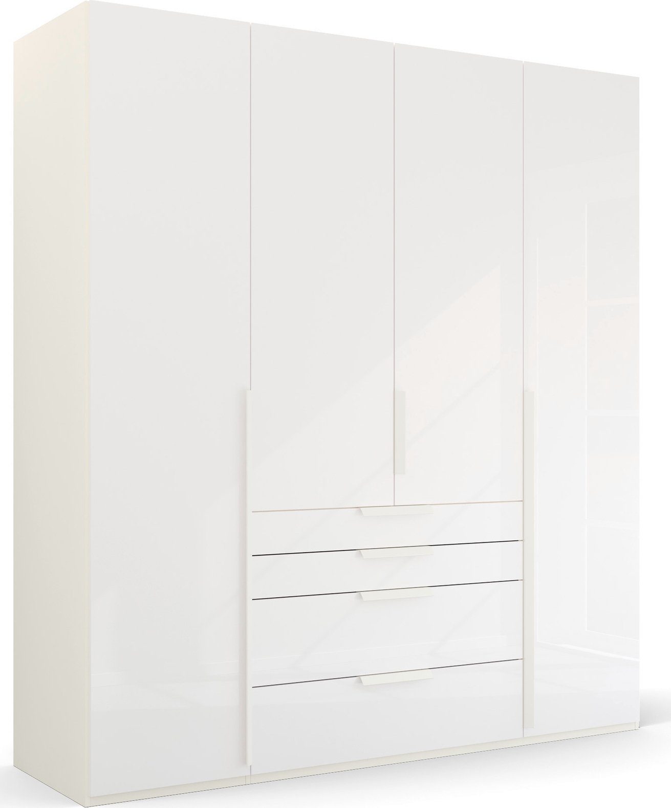 rauch Drehtürenschrank Kleiderschrank Schrank Garderobe Wäscheschrank PURISMA Glasfront (in den Breiten 151/201/251/301 cm, inkl. SOFT-CLOSE-FUNKTION) mit Schubladen und umfangreichem Zubehör MADE IN GERMANY