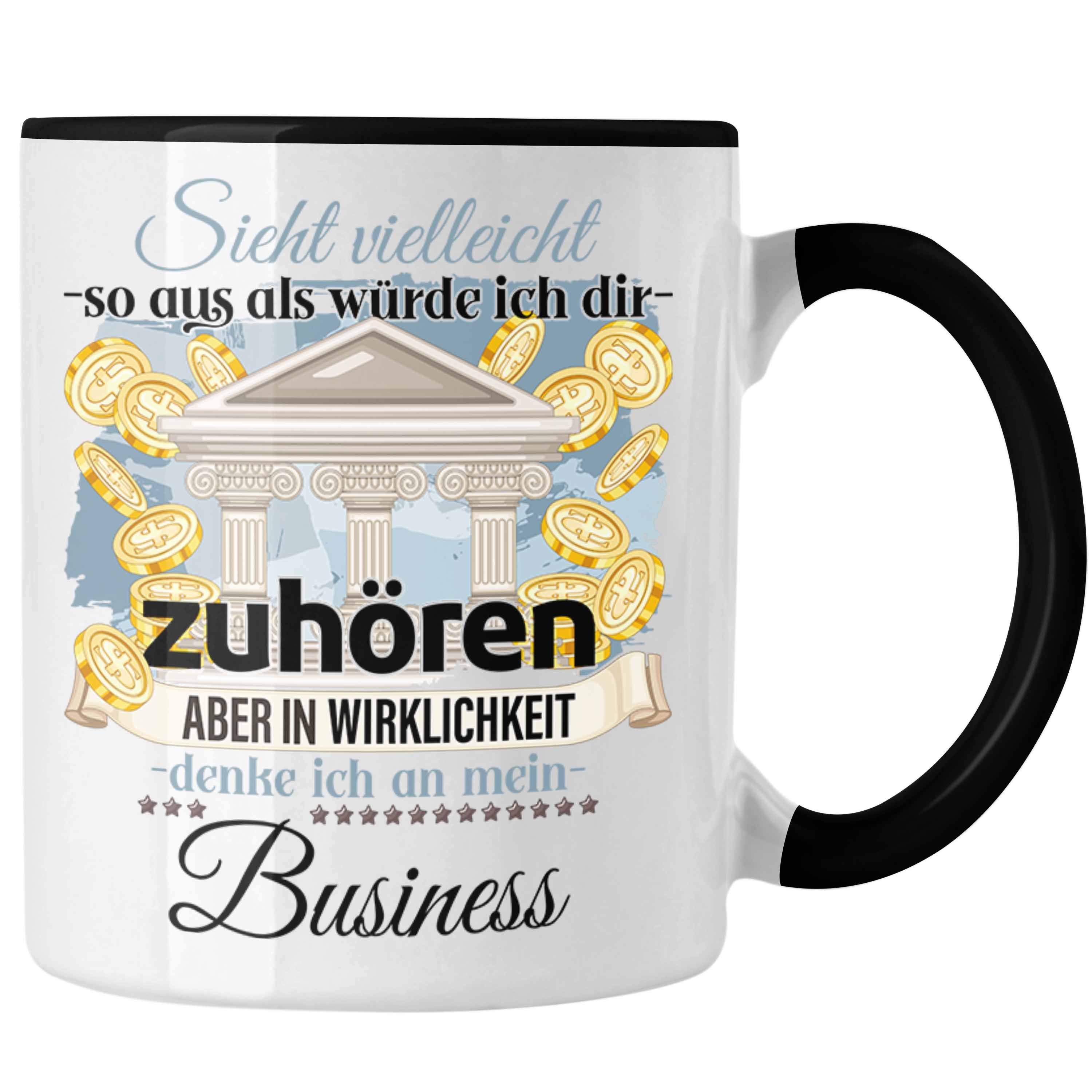 Trendation Tasse Trendation - Selbstständiger Geschenk Tasse Geschäftsfürher Entreprene Schwarz