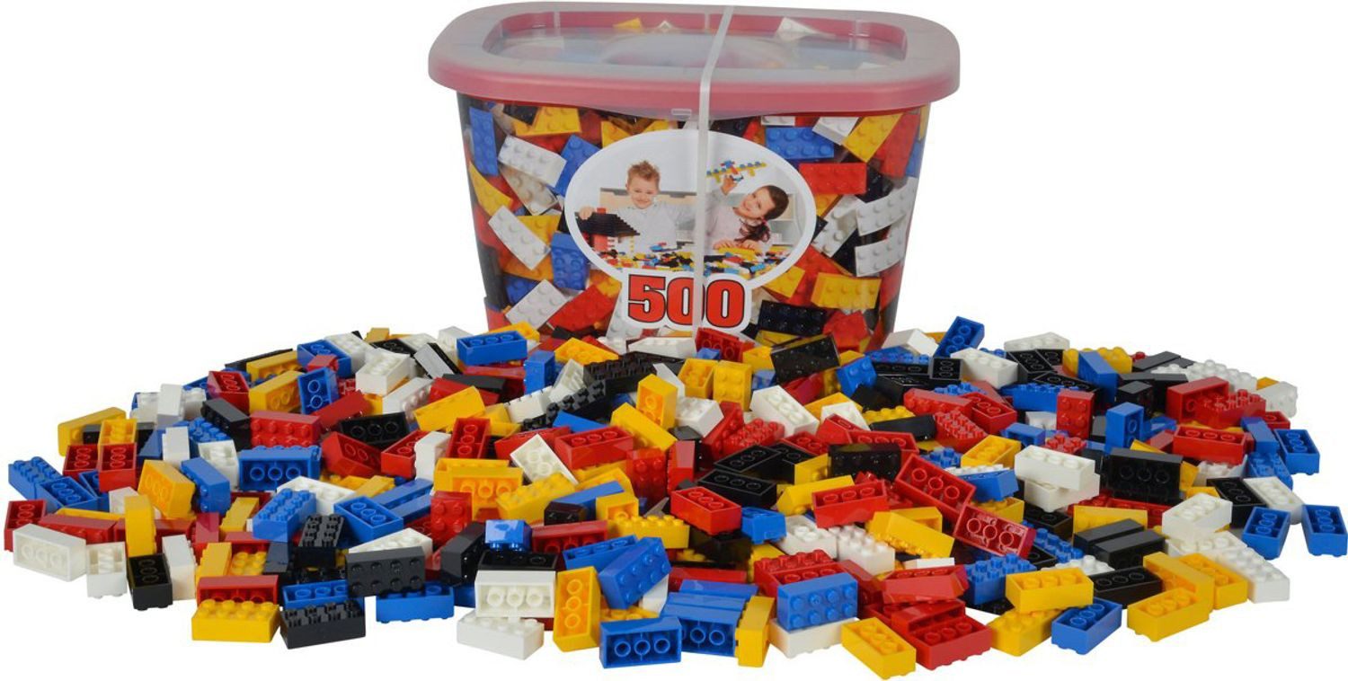 SIMBA Simba Bausteine Blox 500 im Container Steckbausteine Spielbausteine Konstruktionsspielsteine