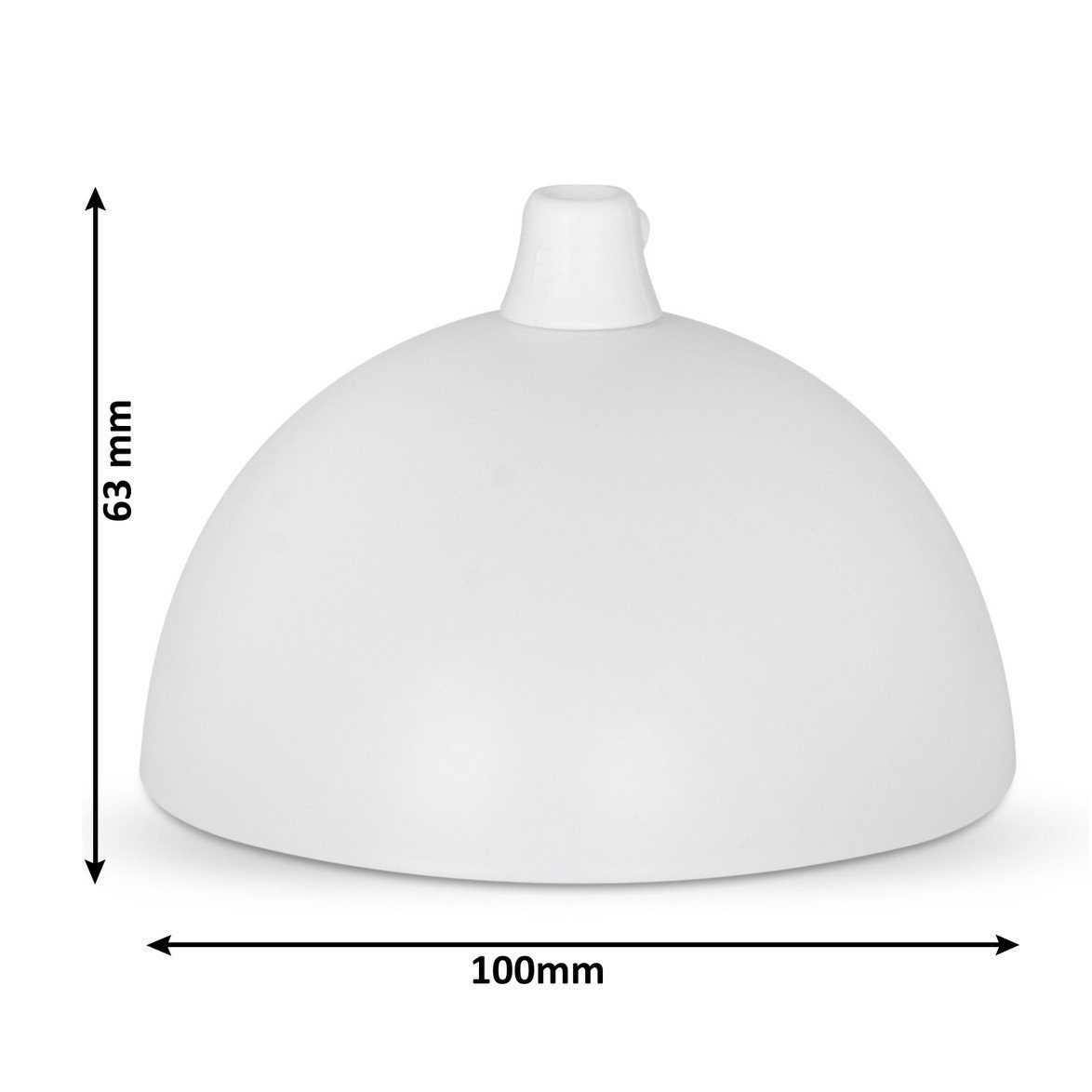 Lightstock Lampen-Verteiler Lampen Baldachin Halbrund, inkl. Klemmnippel für Befestigung am Kabel, Befestigung am Kabel - kein Bohren erforderlich