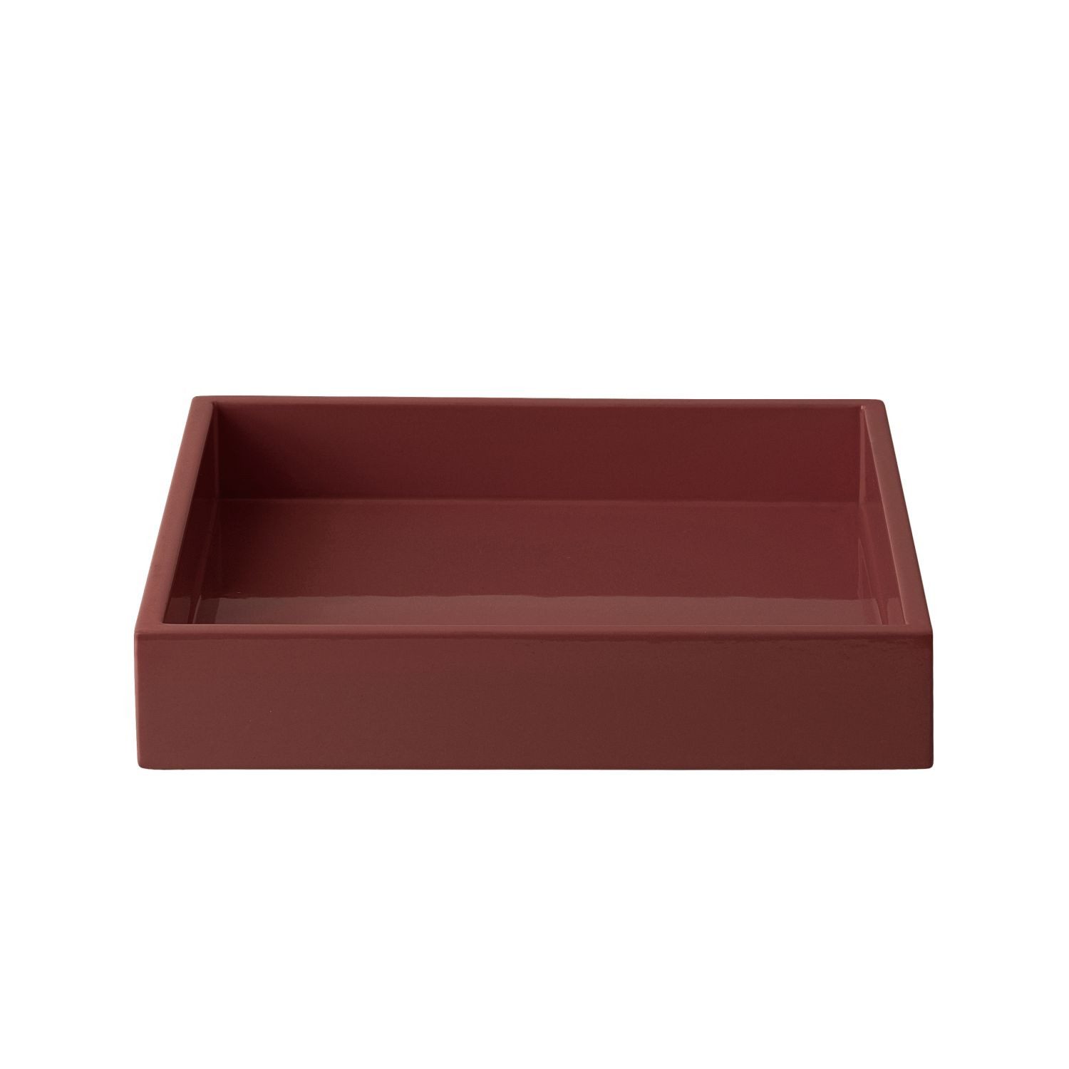 Mojoo Tablett Lux Rusty Red 19 cm, lackiertes MDF-Holz