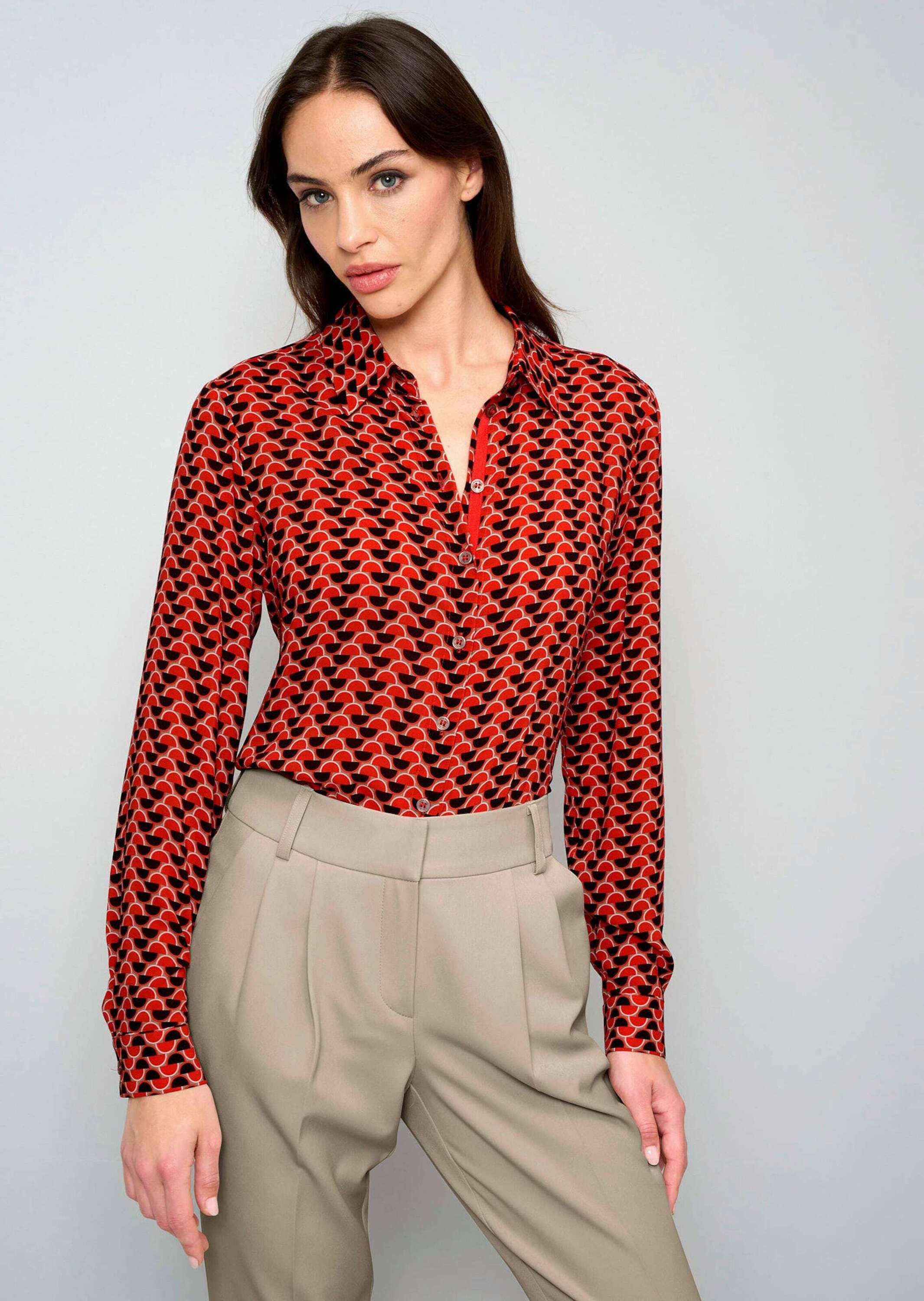 Alba Moda Hemdbluse Hemdbluse in grafischem Dessin