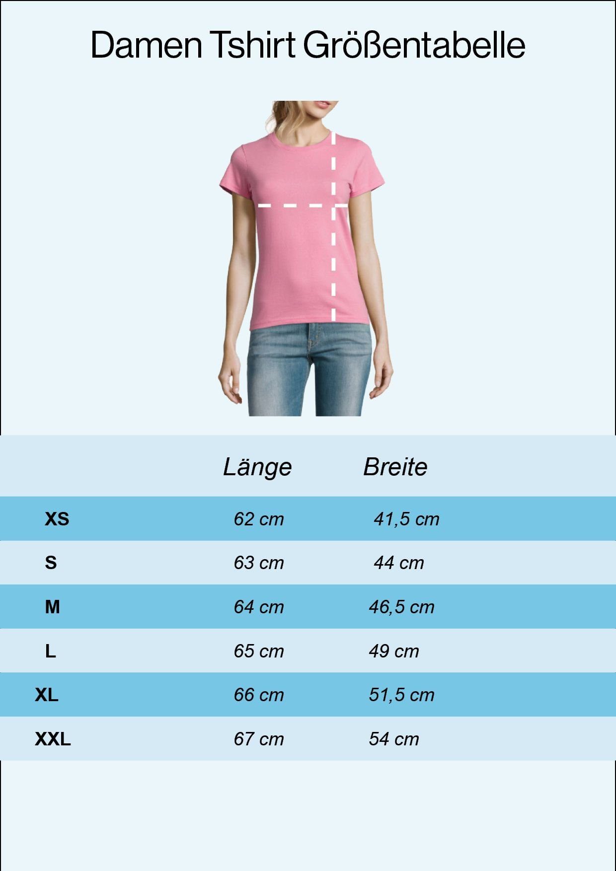 Rosa Schlumpf Baby Designz T-Shirt Damen mit Frontprint lustigem Youth Shirt