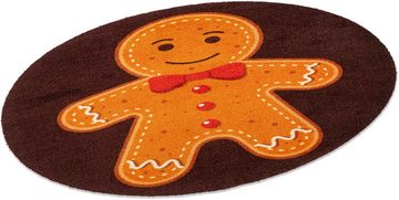 Teppich Gingerbread Man, wash+dry by Kleen-Tex, rechteckig, Höhe: 9 mm