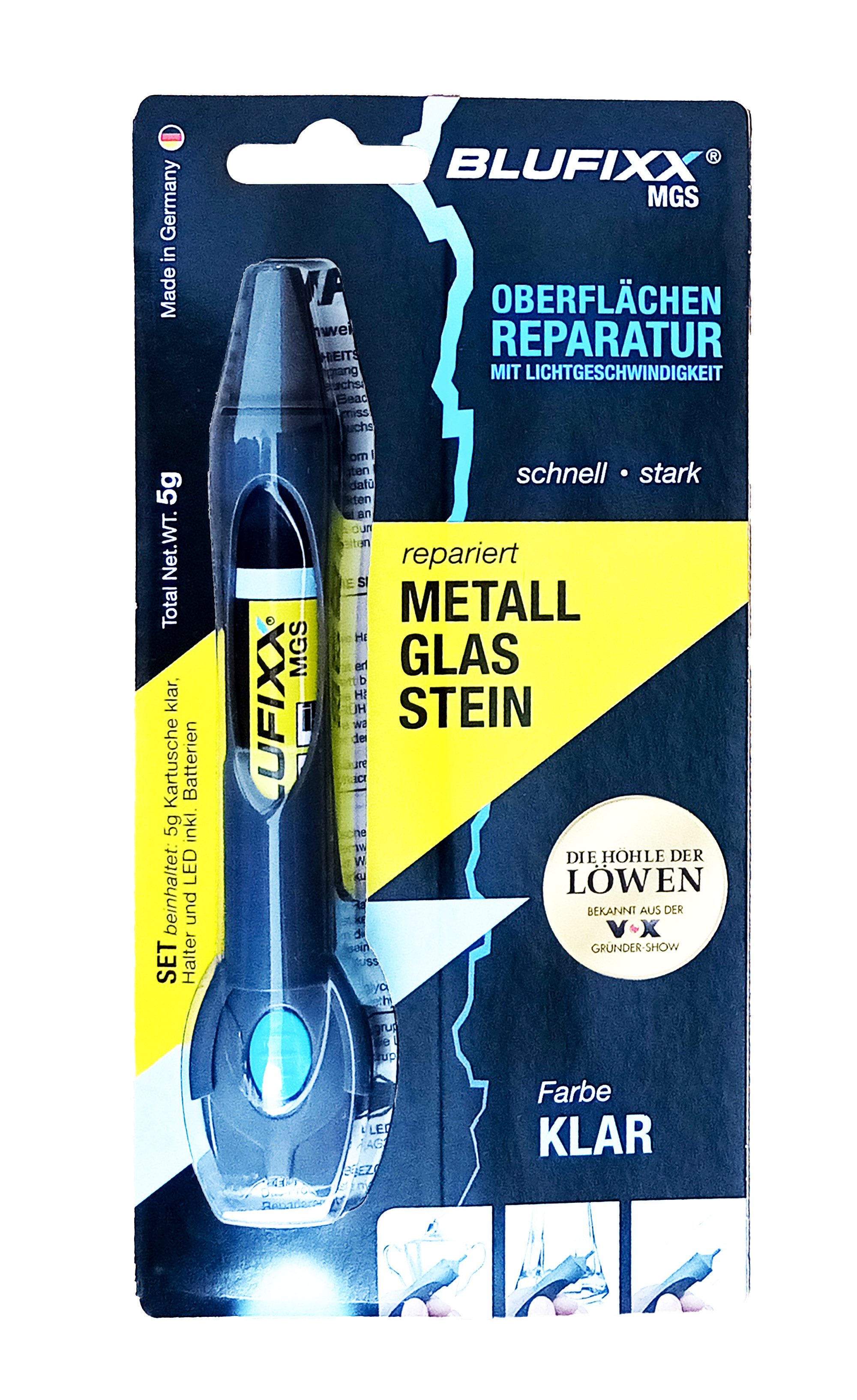 Blufixx Unterwasser-Reparaturset REPARATURSTIFT mit UV LED Klar 5g Lichthär günstig online kaufen