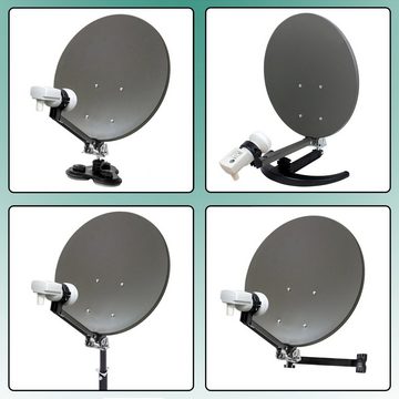 Xoro XORO MCA 38 HD Set 38.5cm Camping SAT Antenne inkl. DVB-S2 Receiver SAT-Antenne