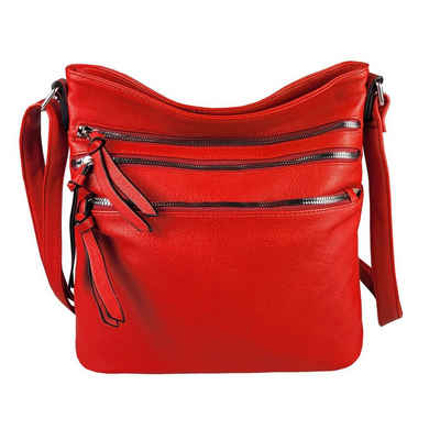 ITALYSHOP24 Schultertasche »Damen Tasche Shopper Crossbody«, als Handtasche, Umhängetasche, Shopper tragbar