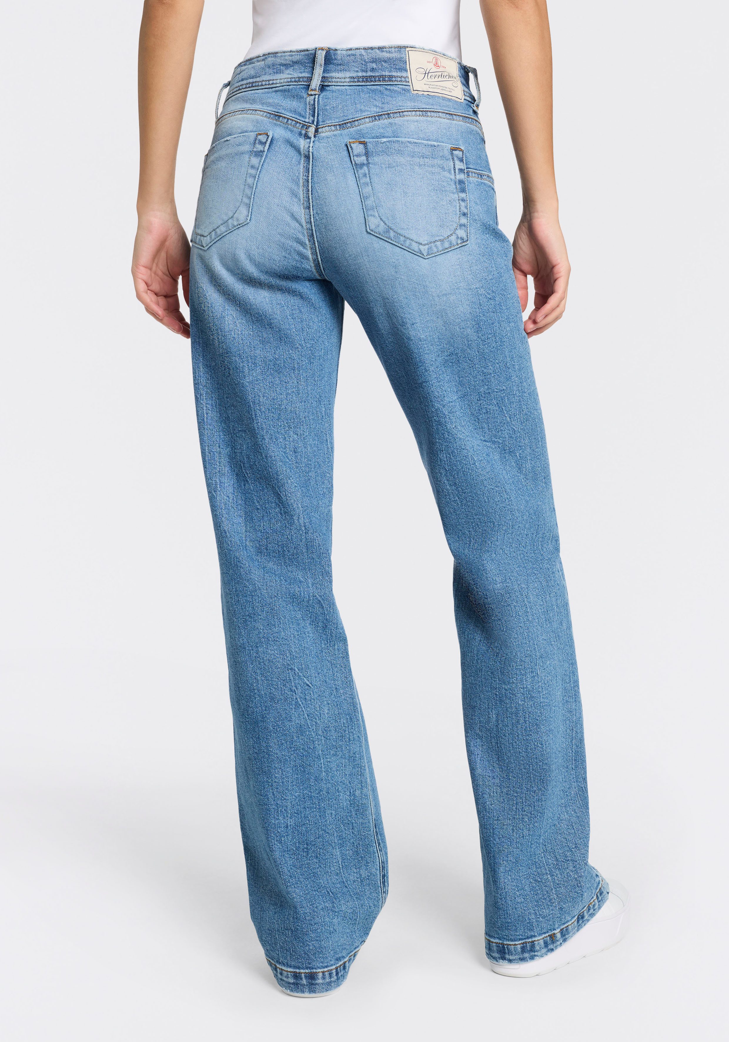 Herrlicher Straight-Jeans Edna Denim unten leicht ausgestellt, High Waist