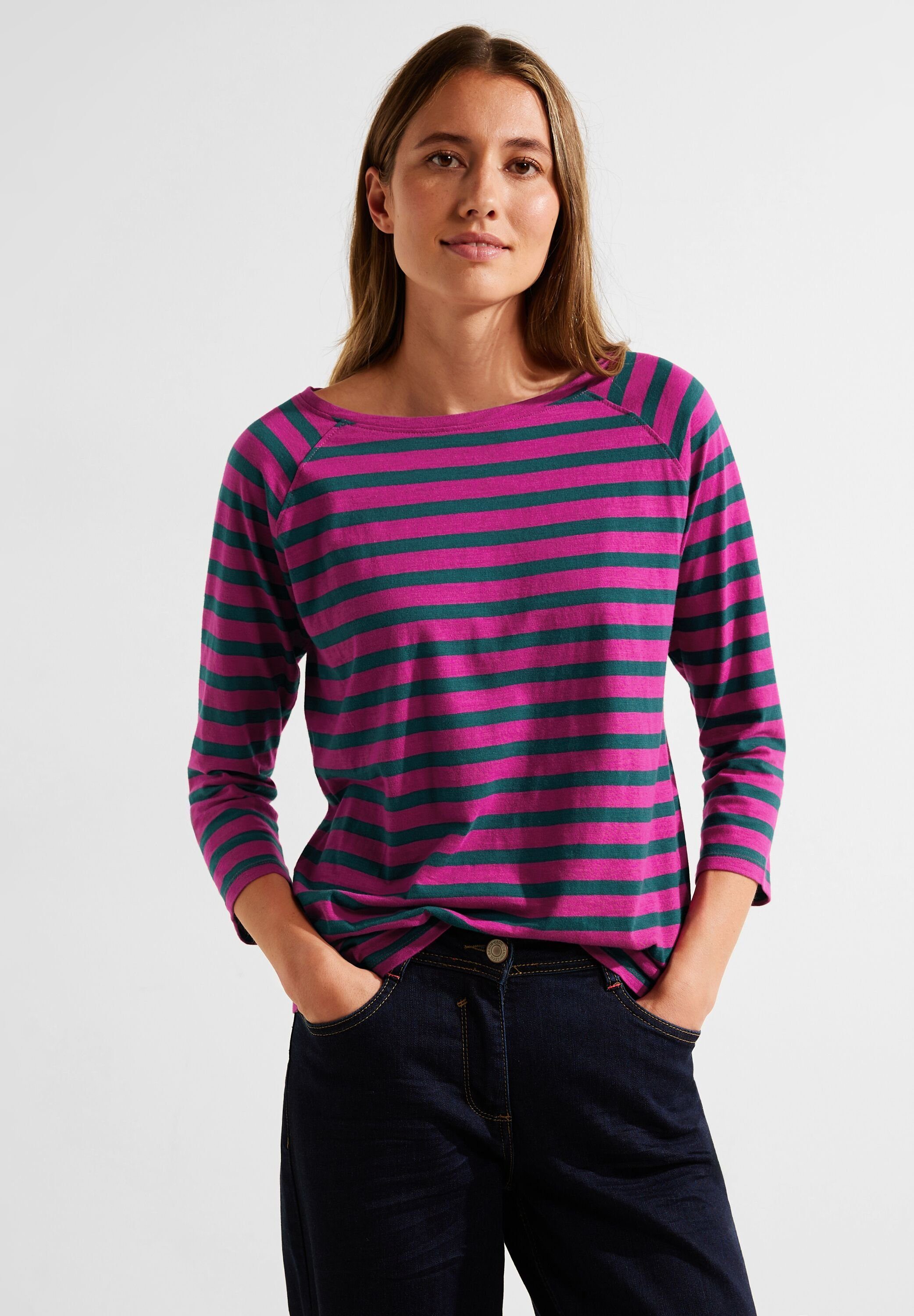 Cecil 3/4-Arm-Shirt mit 3/4 Ärmeln cool pink