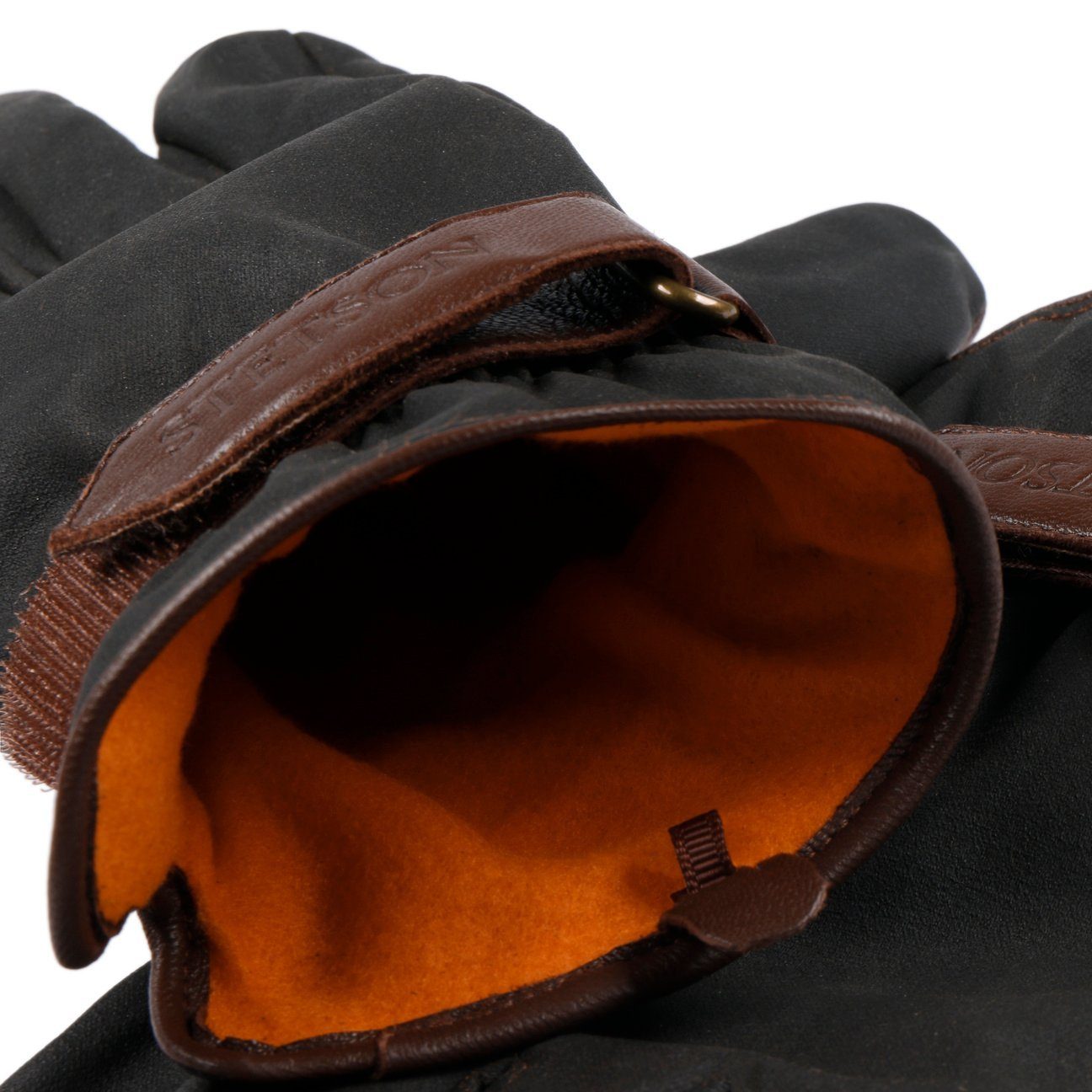 Stetson Lederhandschuhe Handschuhe mit Futter dunkelbraun