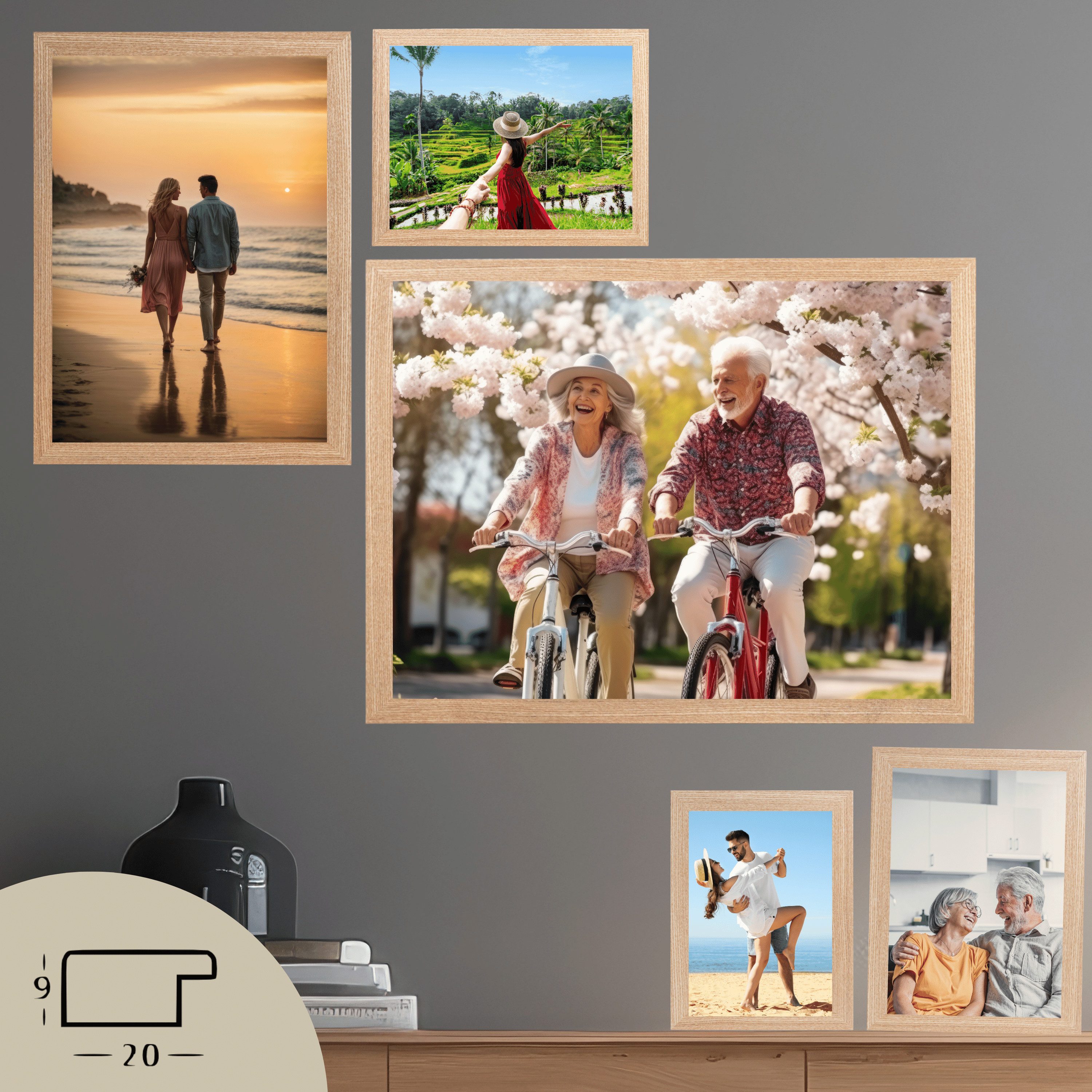 Victor (Zenith) Bilderrahmen Dix, Bilderrahmen Beige 40x60 cm (A2), Bilderr günstig online kaufen