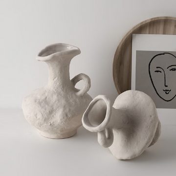 RAIKOU Dekovase Keramik Antike, Amphora Tisch Blumenvasen handgefertigt (3-Teilig)