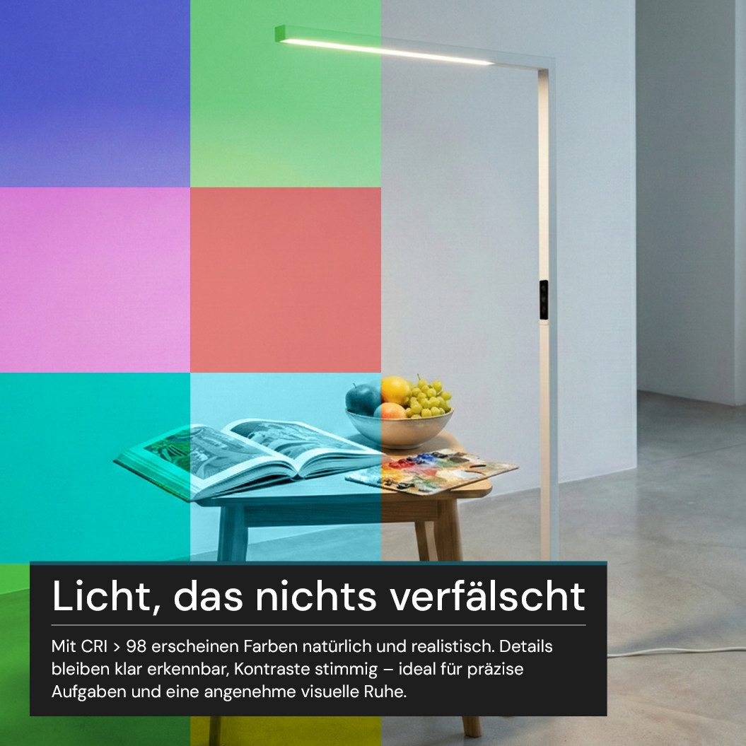 LUXULA LED Stehlampe LUXULA LED Stehleuchte 45 W 4000 K Neutralweiß Weiß, Neutralweiß – Bild 3 von 5