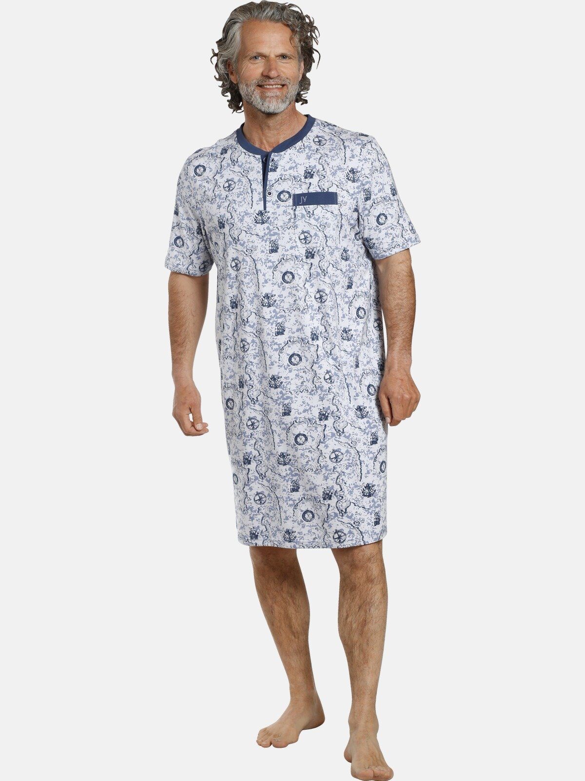 Jan Vanderstorm Pyjamaoberteil UNNI mit Serafinokragen günstig online kaufen