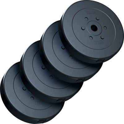 ScSPORTS® Hantelscheiben Set Kunststoff Gewichtsscheiben Gewichte Fitness Hantel