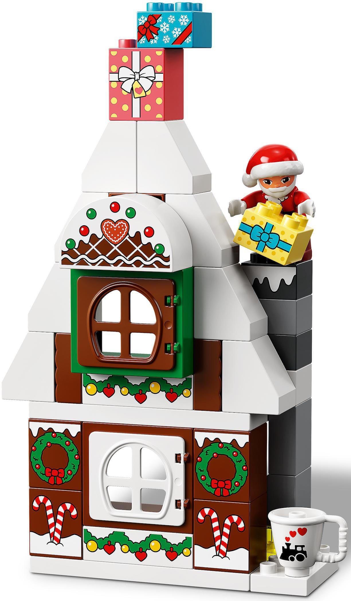 (50 Konstruktionsspielsteine DUPLO, Lebkuchenhaus (10976), mit LEGO® Weihnachtsmann St) LEGO®