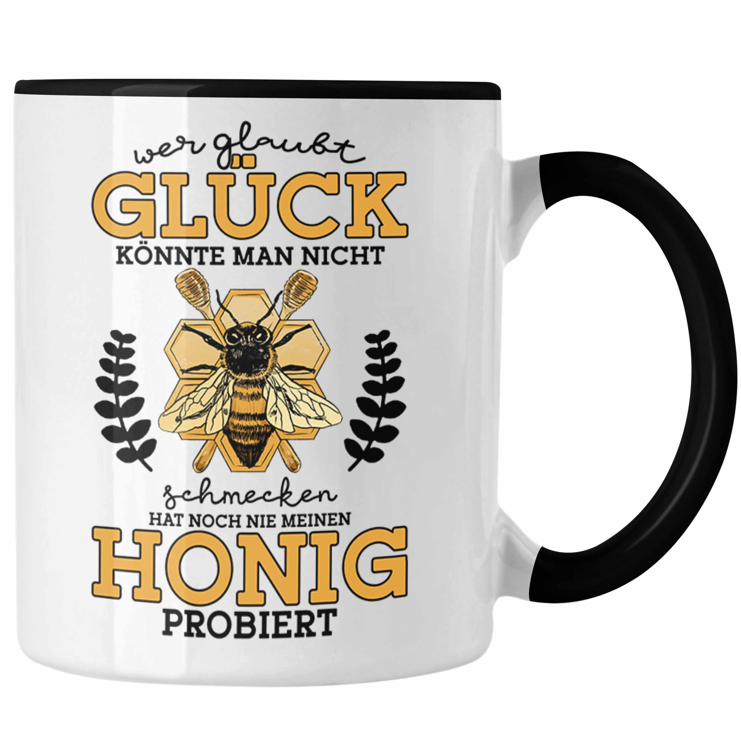 Trendation Tasse Tasse Imker Geschenk Honig Bienenzucht Geschenkidee Schwarz