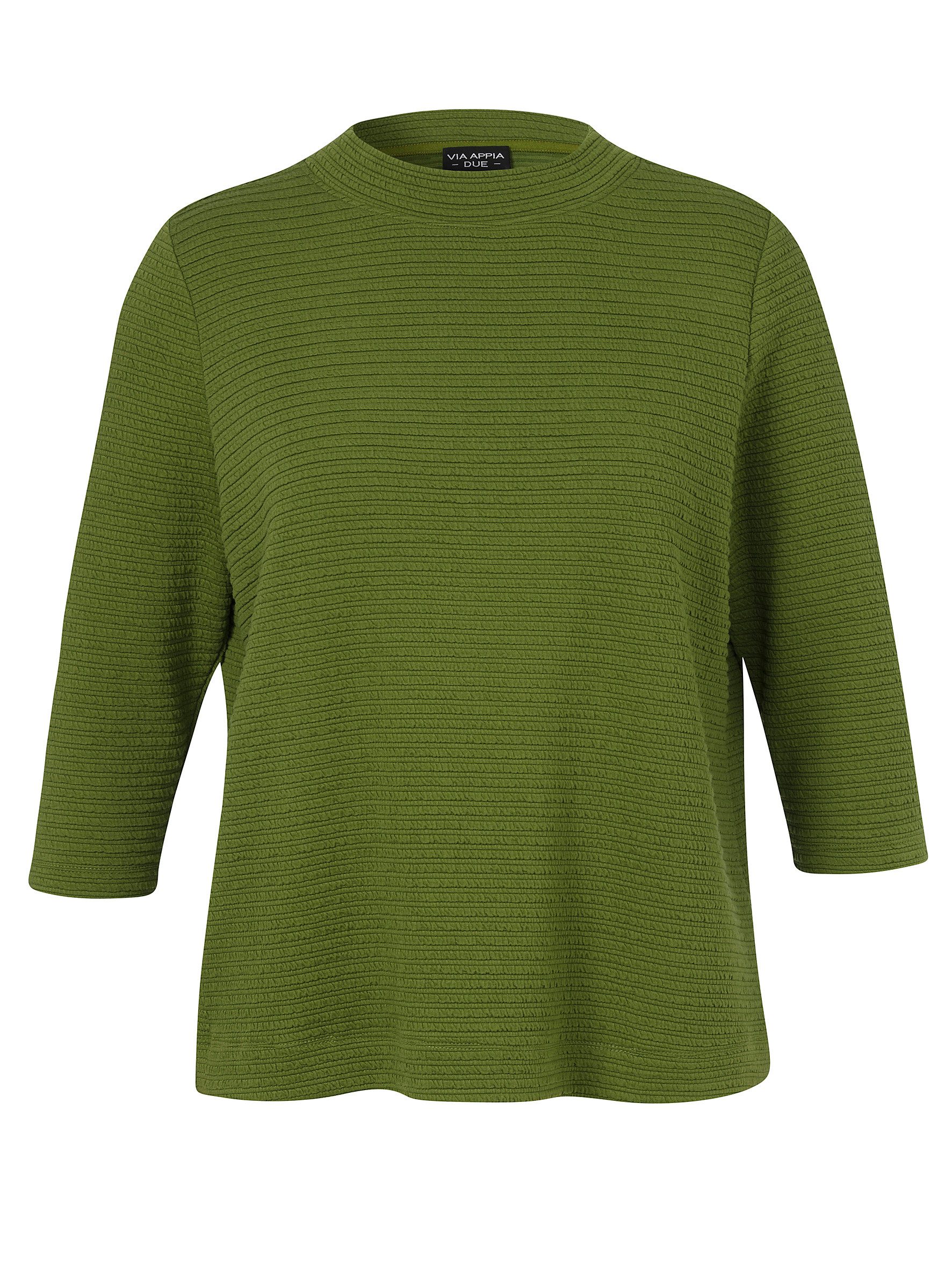 VIA APPIA DUE Shirtbluse T-Shirt Stehkragen 3/4 Arm
