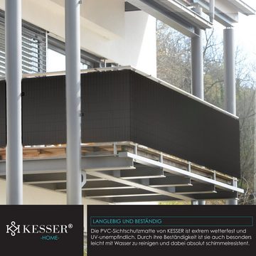 KESSER Sichtschutzstreifen, Sichtschutzmatte Balkonbespannung Zaunblende Zaun pflegeleicht Schutz der Privatsphäre wasserfest Premium Qualität