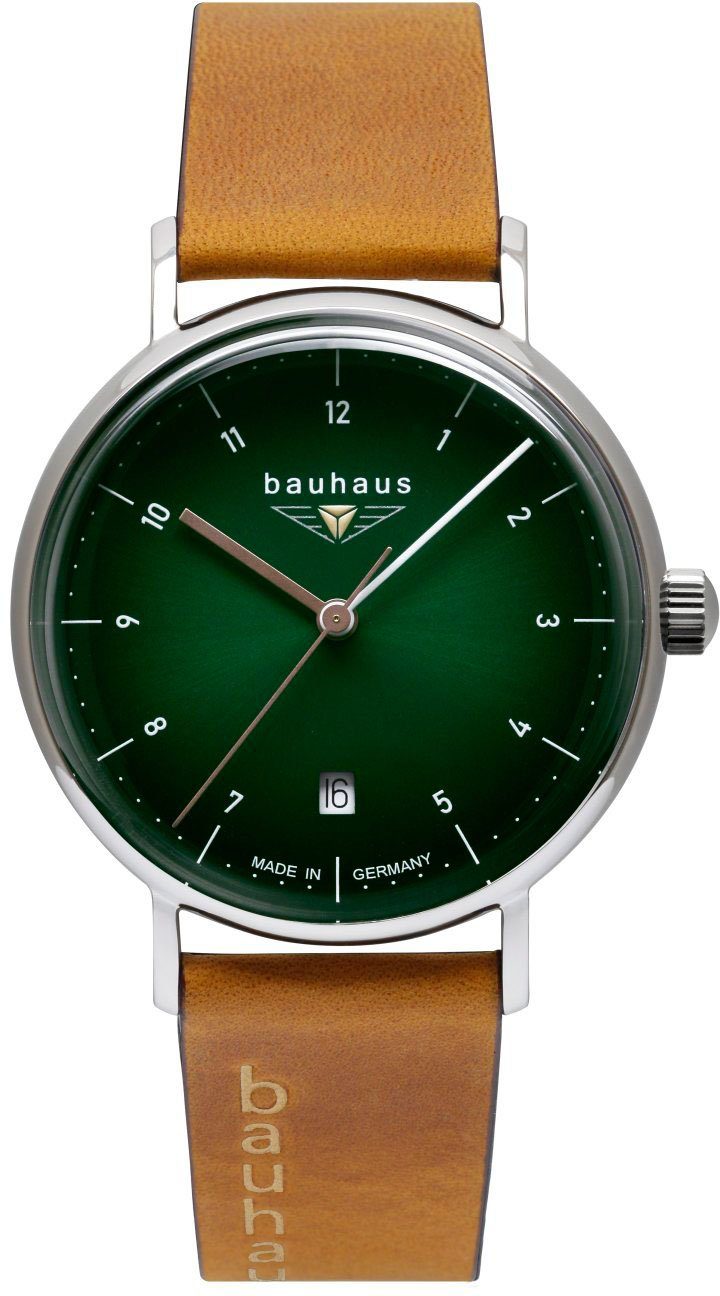 bauhaus Quarzuhr Bauhaus Edition, Lady, 2141-4, Armbanduhr, Damenuhr, Datum, Made in Germany
