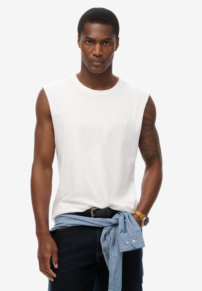 Superdry Tanktop ESSENTIAL LOGO TANK UB mit lockerer Passform, aus Baumwolle und Single Jersey