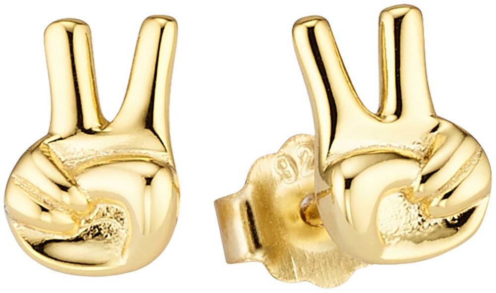 Paar Ohrstecker Schmuck Geschenk Silber Ohrring Peace-Design