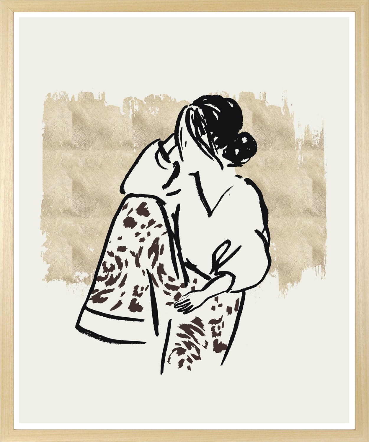 s.Oliver Bild mit Rahmen Lazy Girl, Abstrakt, Bilder von Frauen, Frau, Kunst, Menschen, Mode, Modebilder, Modern, Person, Personen (1 St), HD Premium Posterdruck mit Echtholzrahmen. Reduzierter Preis € 44,99. Unverbindliche Preisempfehlung € 49,99, (€ 44,99 pro 1 Stk)