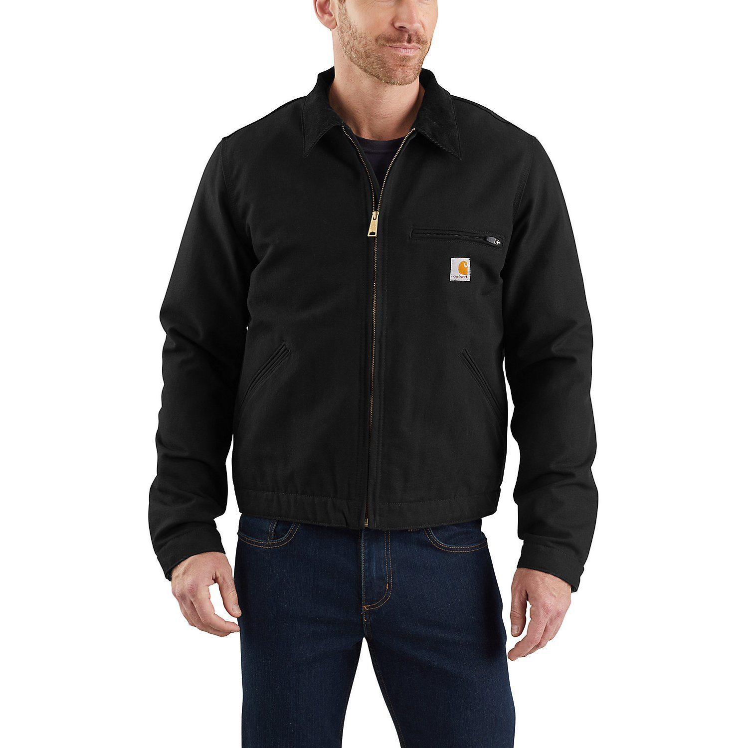 Arbeitsjacke Detroit Carhartt Schwarz Duck Fit Relaxed