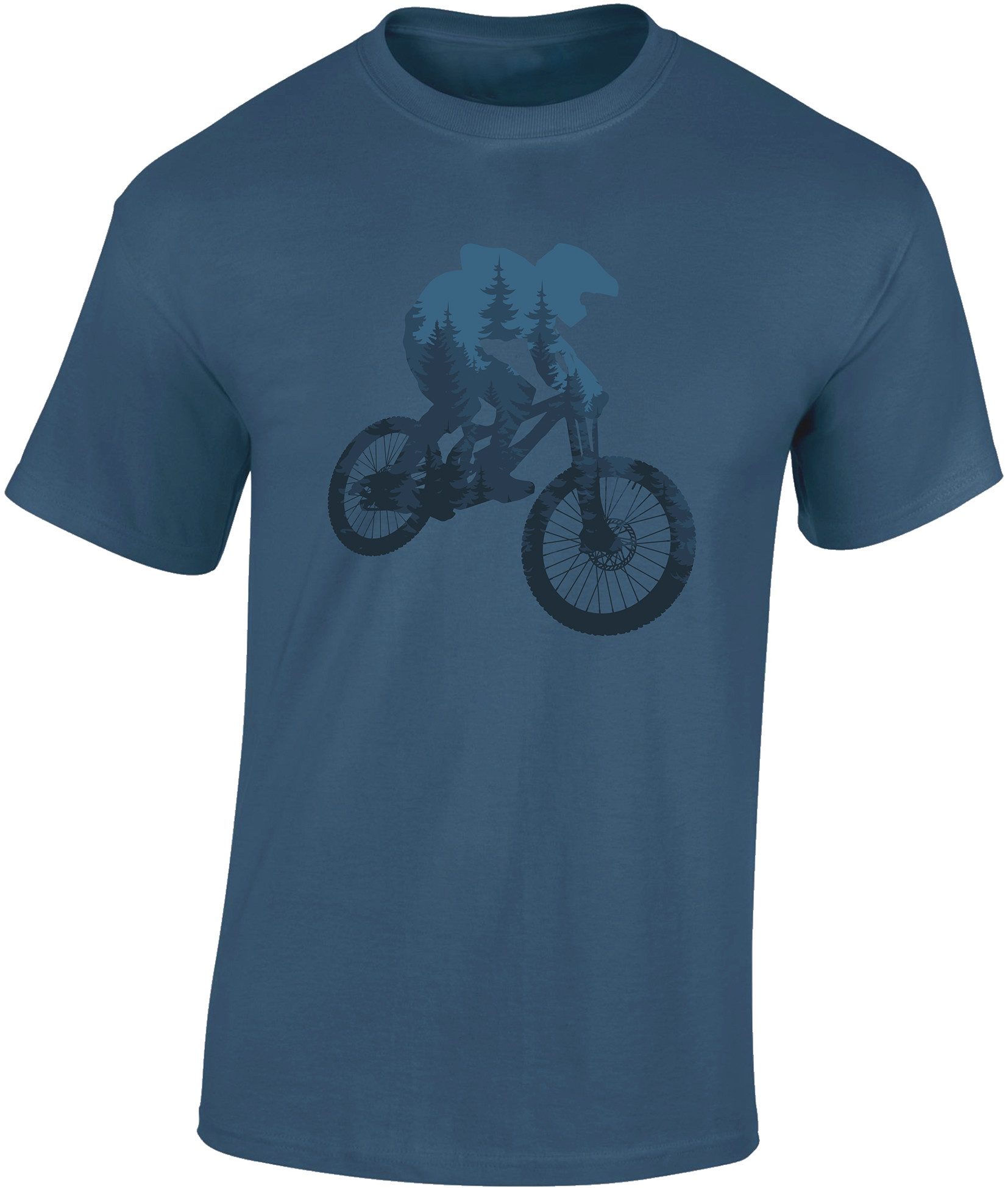 Baddery Print-Shirt Fahrrad T-Shirt: "Forest Ride" günstig online kaufen