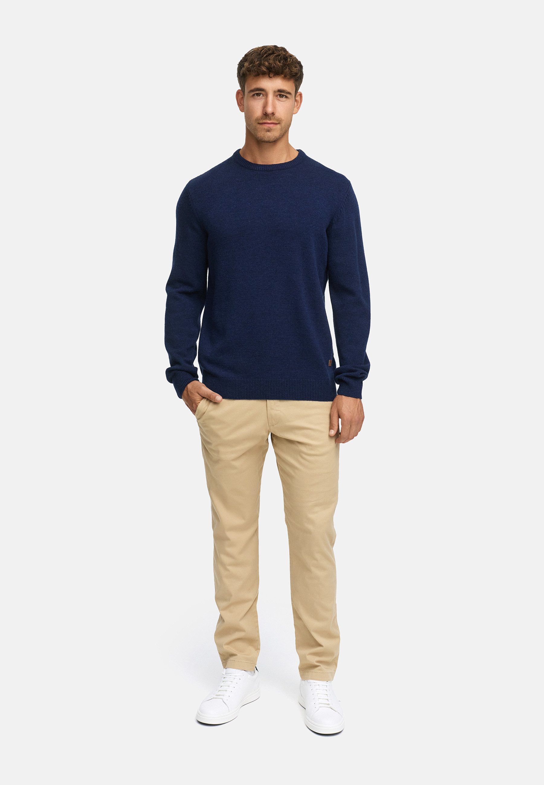 Indicode Strickpullover Herren INMargous o-neck Pullover Herrenpullover Herrenpullover mit Rundhalsausschnitt