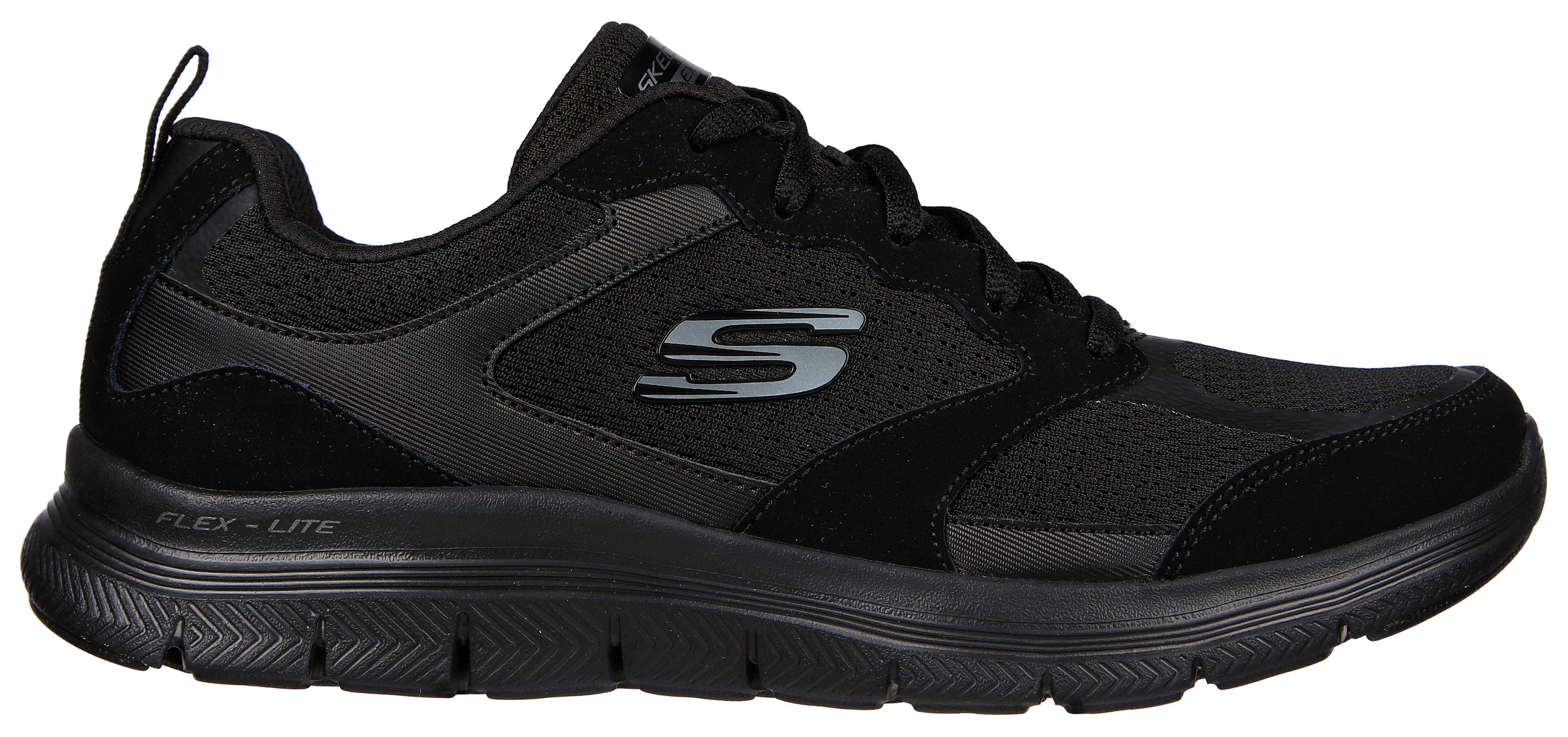 mit ACTIVE Sneaker FLOW APPEAL Innensohle black Skechers - FLEX komfortabler 4.0