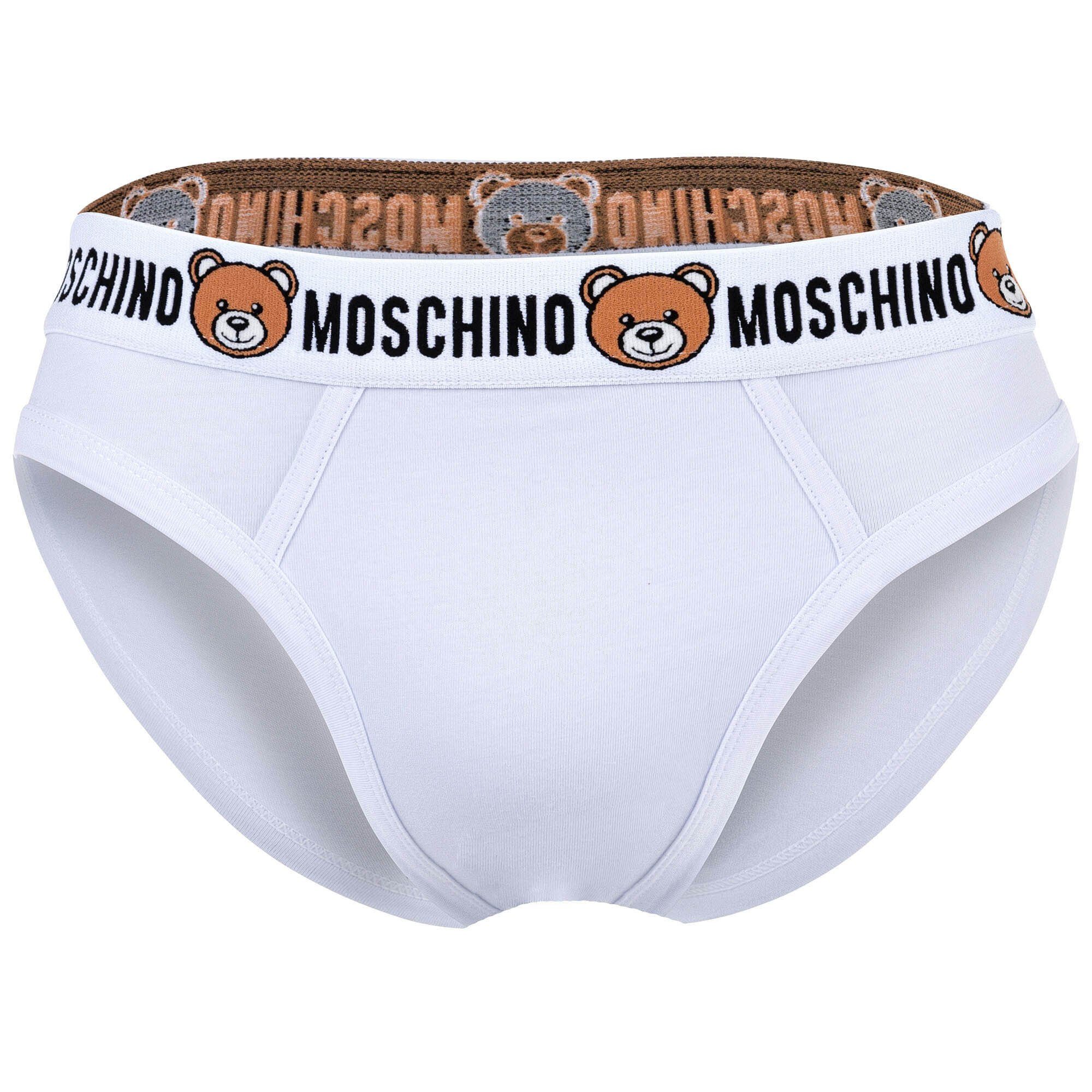 Moschino Micro Weiß Slips - Underbear Slip Herren 2er Pack