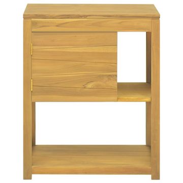 vidaXL Fächerschrank Badschrank 60x40x75 cm Massivholz Teak (1-St)