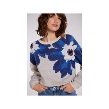 Oui Longpullover blau (1-tlg)