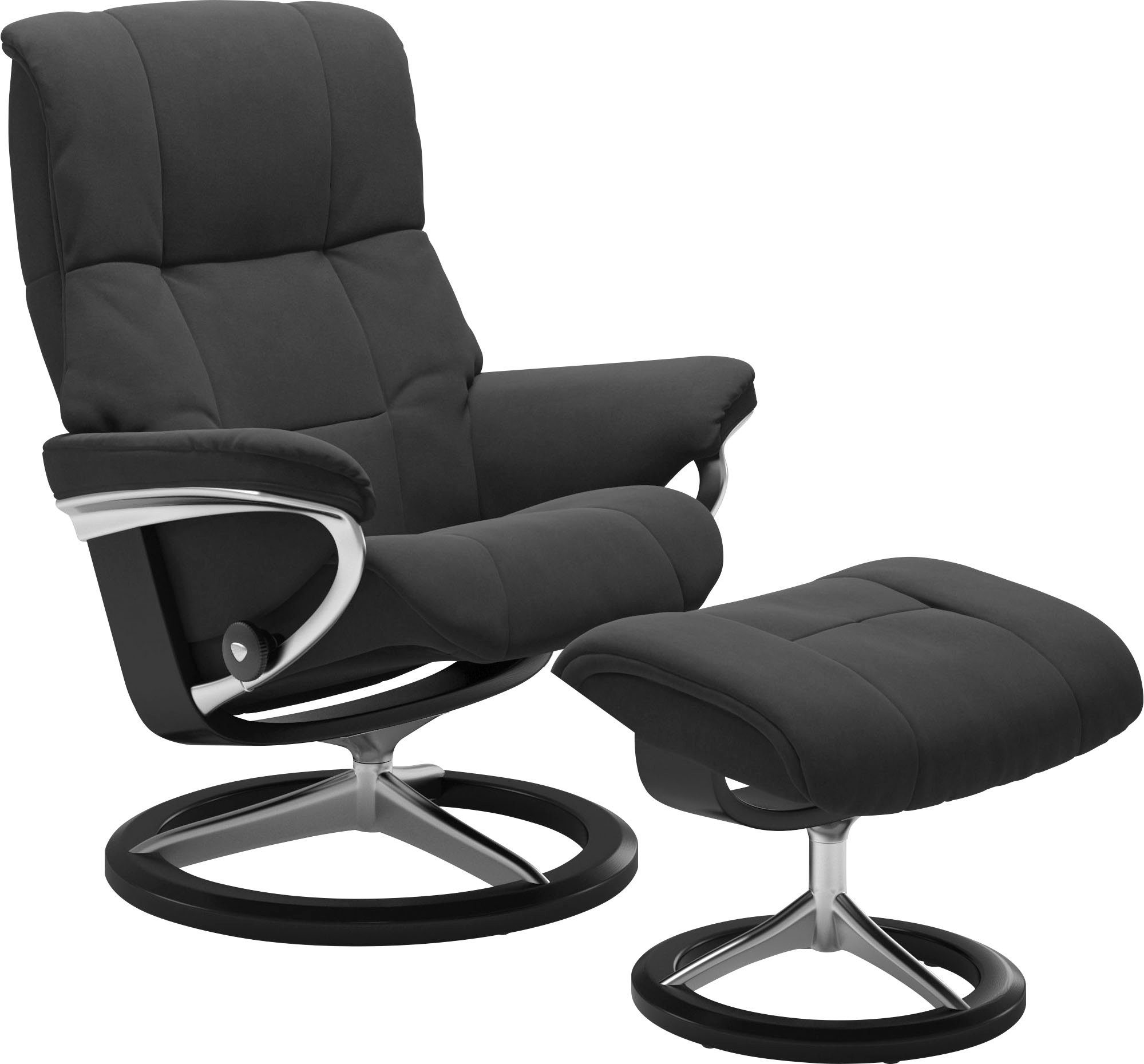 Stressless® Relaxsessel Mayfair (Set, Relaxsessel mit Hocker), mit Hocker, mit Signature Base, Größe S, M & L, Gestell Schwarz