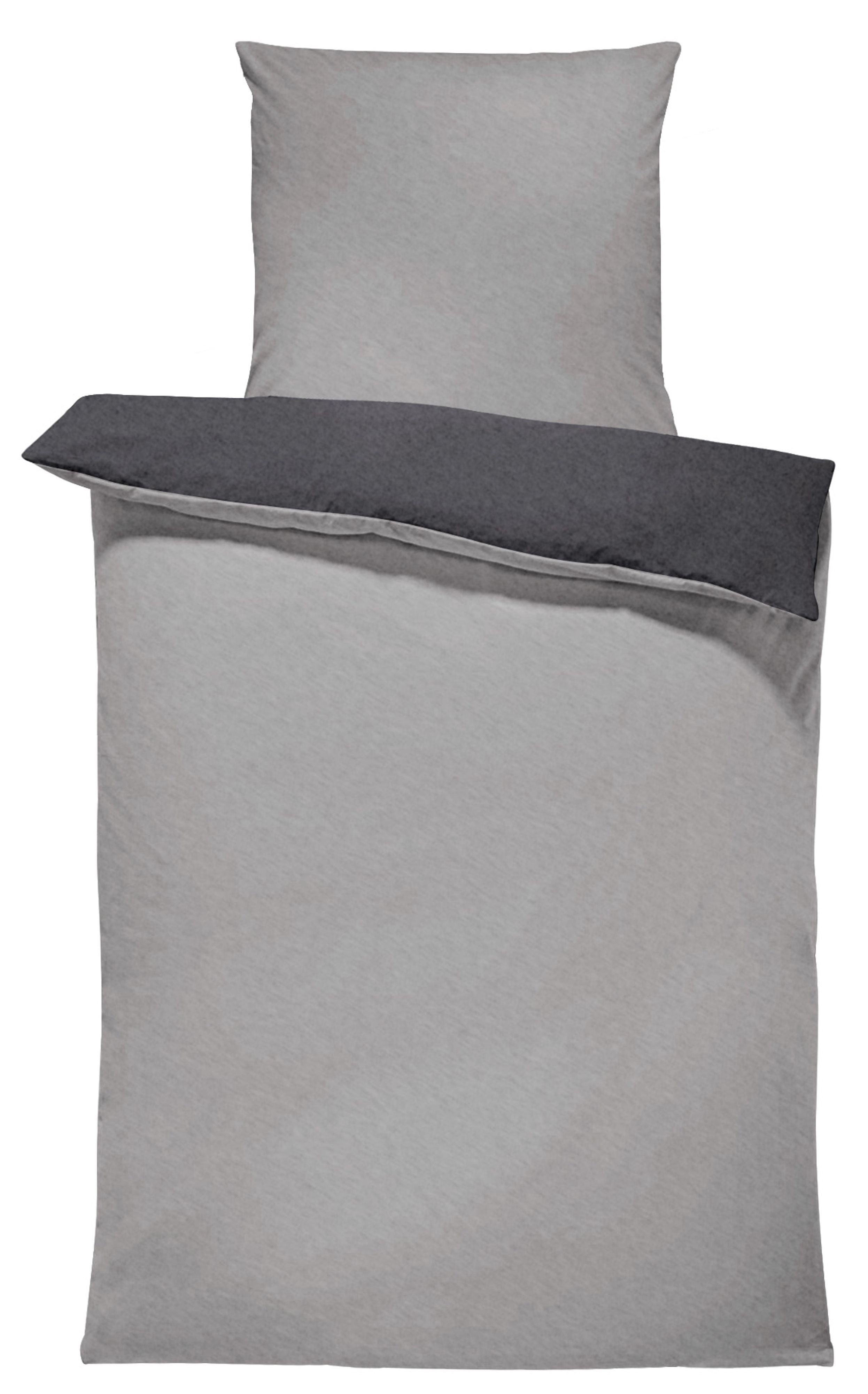 One Home Bettwäsche Doubleface Unifarben, Fleece, 2 teilig, Wende modern, kuschelig flauschig warm weich Winter Normalgröße