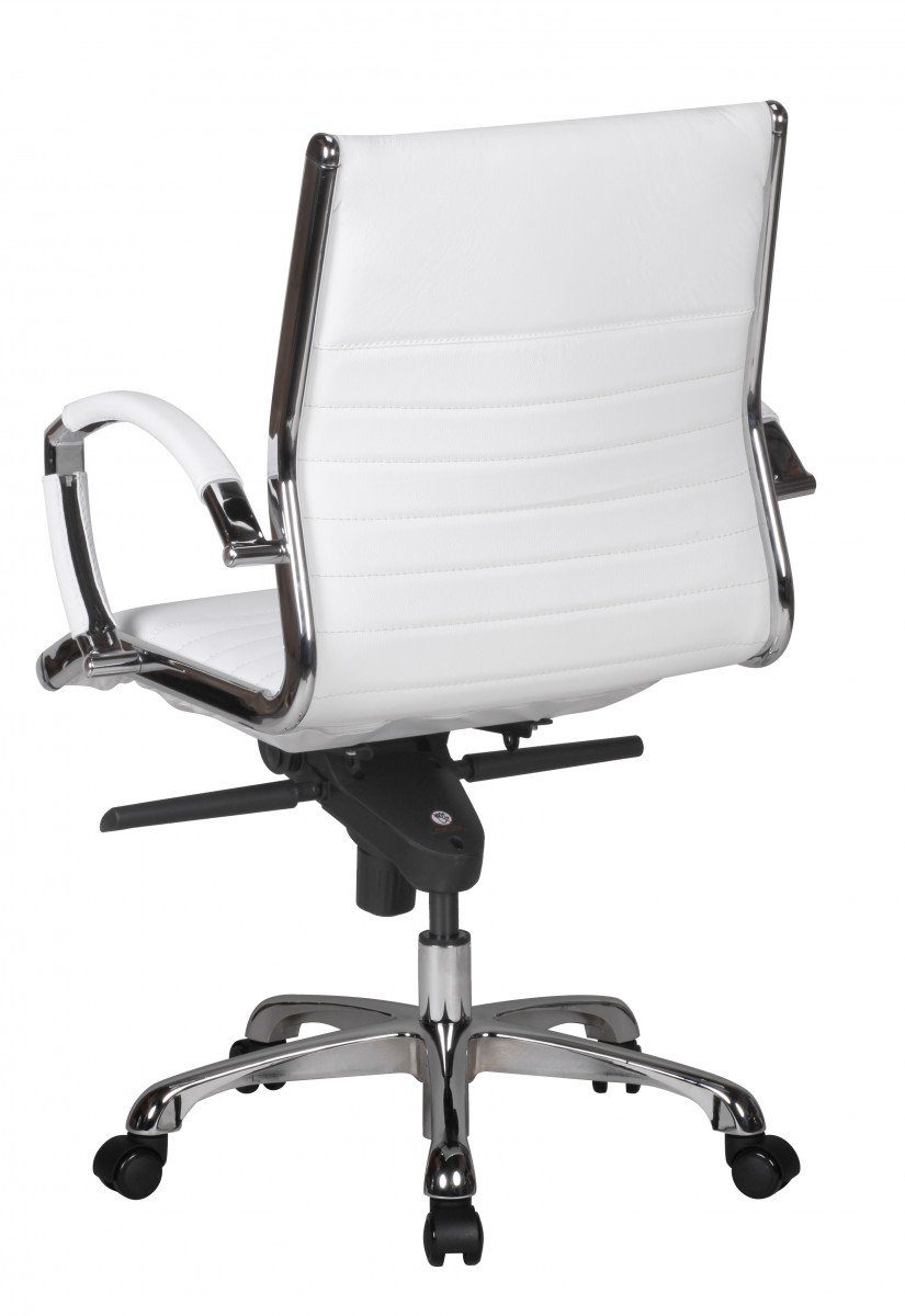 Amstyle Drehstuhl Bürostuhl höhenverstellbar XXL Echtleder SPM1.236 2 120kg Schreibtischstuhl), Chefsessel (SALZBURG Weiß
