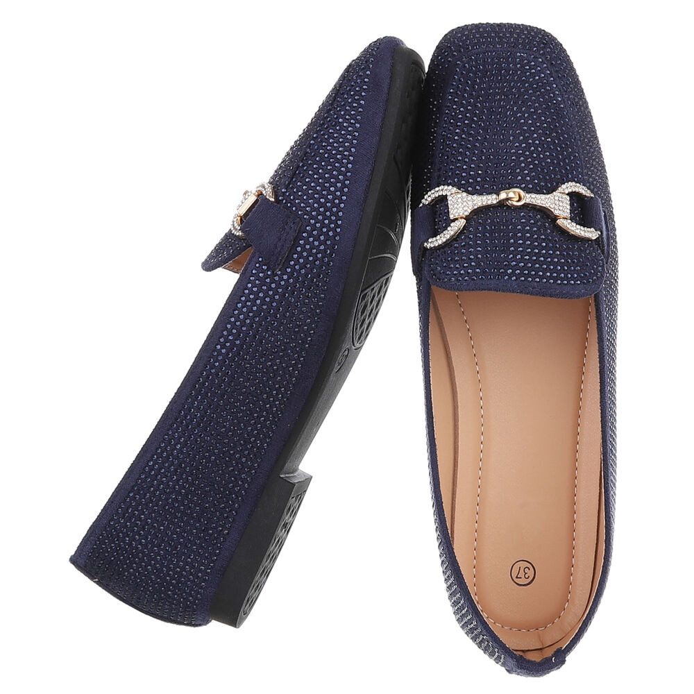 Ital-Design Loafers mit Glitzerdetails für Damen – Eleganter Komfort Slippe günstig online kaufen