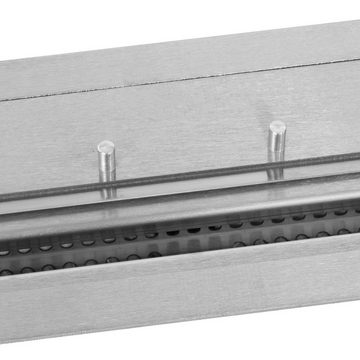 Moritz Dekokamin 120 cm Ethanol Brennkammer Brenner 6,0 L, Edelstahl, Standkamin Ethanolbrenner Glasfeuer Terrassenfeuer Kamin