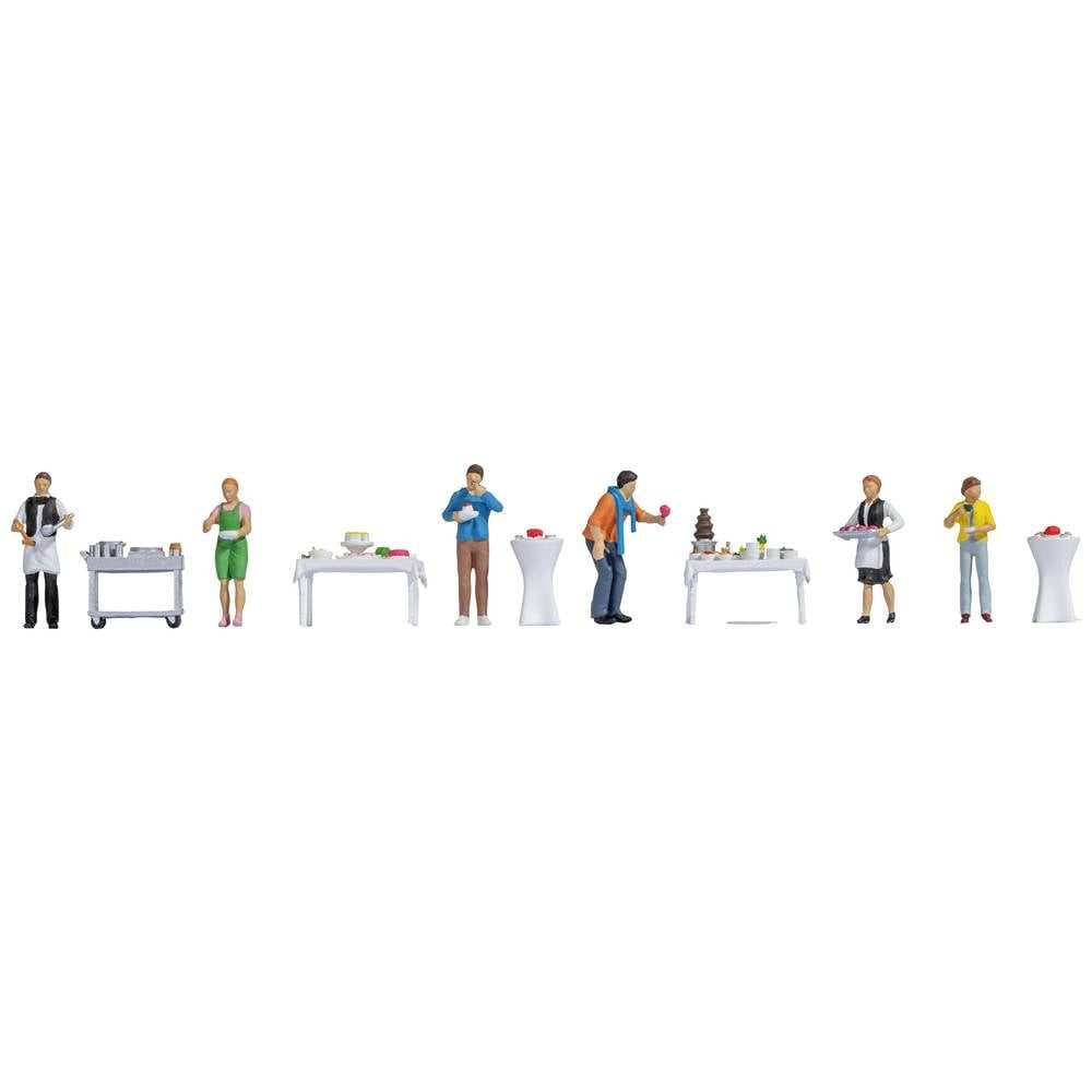 Modelleisenbahn-Figur H0 Figuren-Themenwelt Buffet Set-3