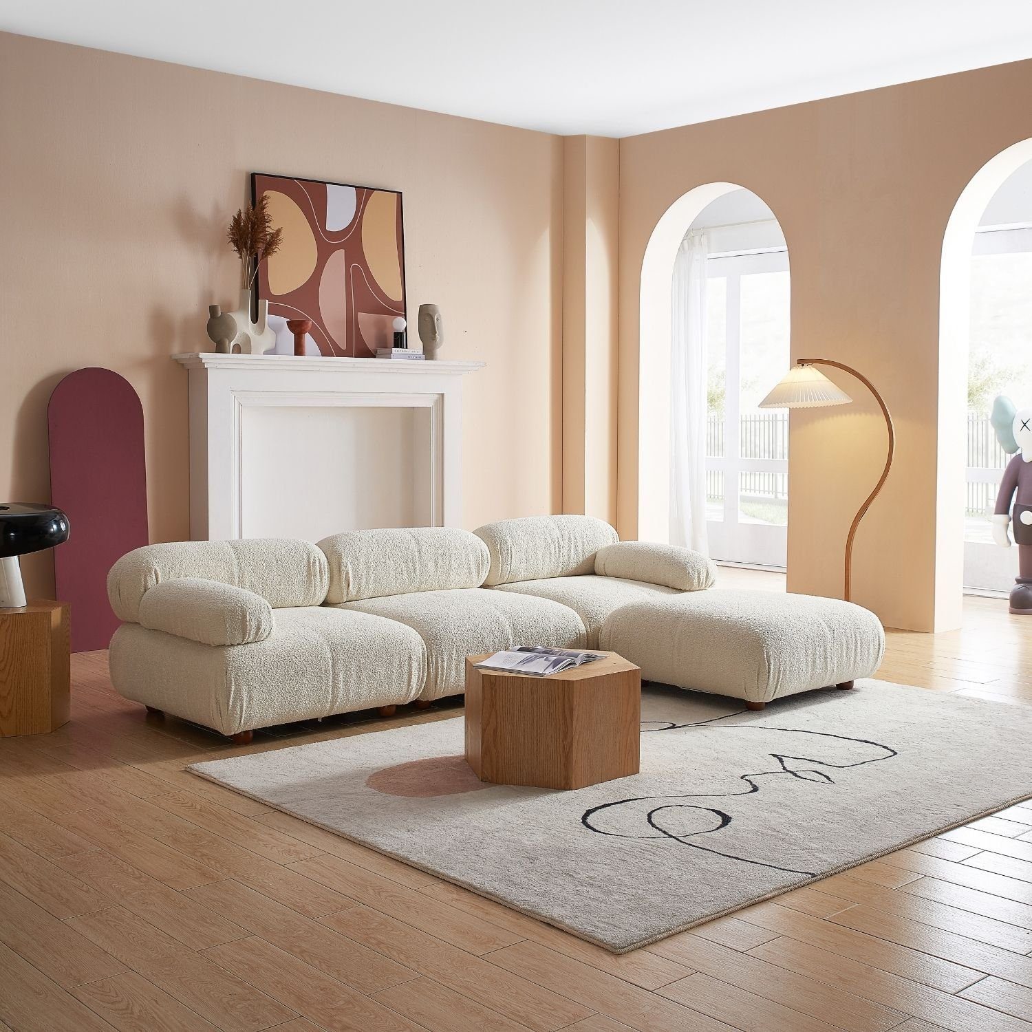 Knuffiges Sofa Touch und me neueste Sitzmöbel Hellbraun-Lieferung Generation Preis Aufbau aus im Komfortschaum enthalten!